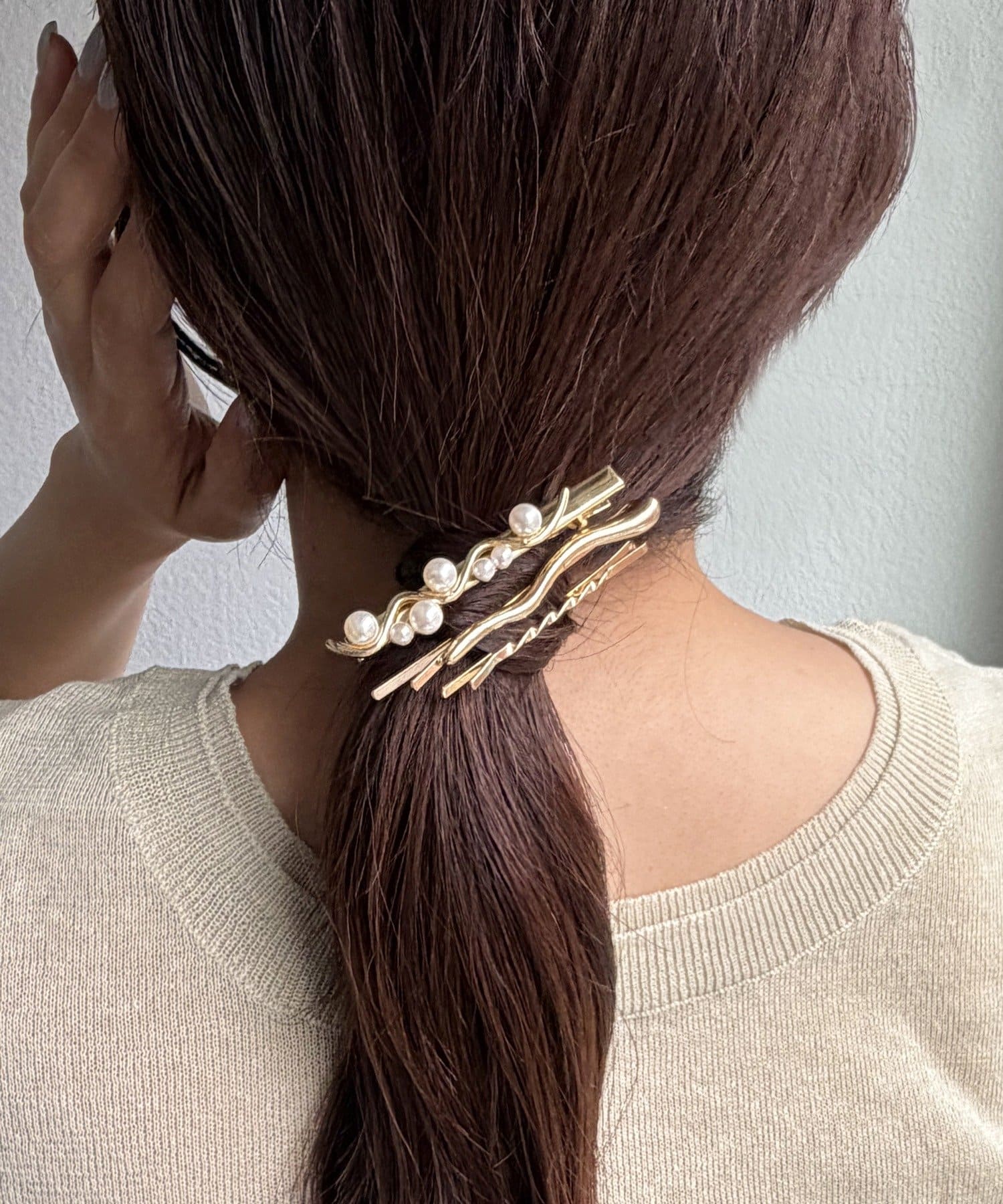 Lattice(ラティス) パールヘアクリップ/ヘアピンセット(3P)