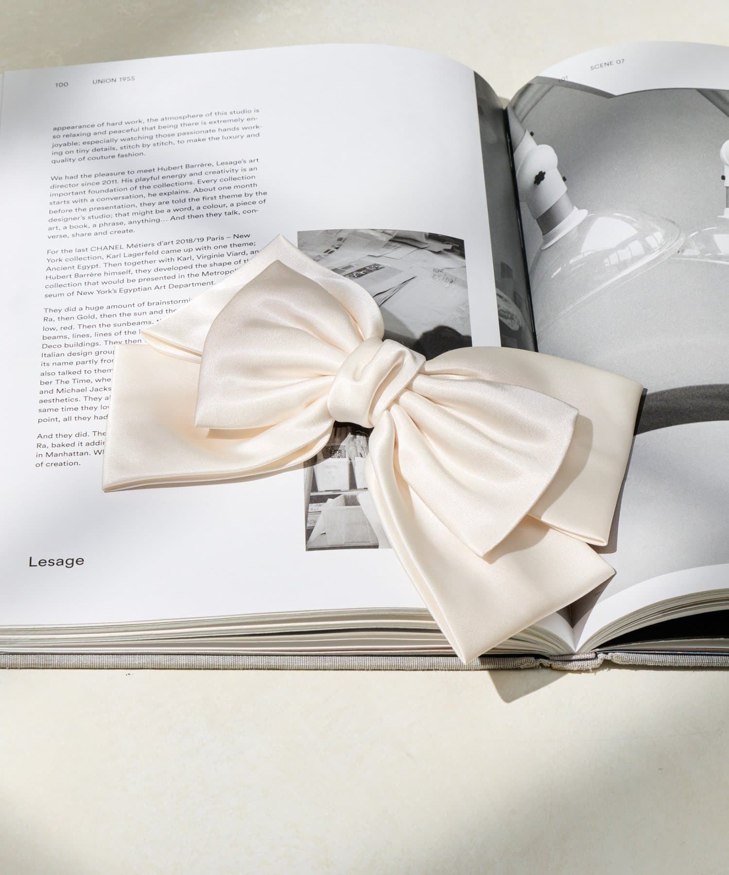 Lattice(ラティス) サテンリボンバレッタ