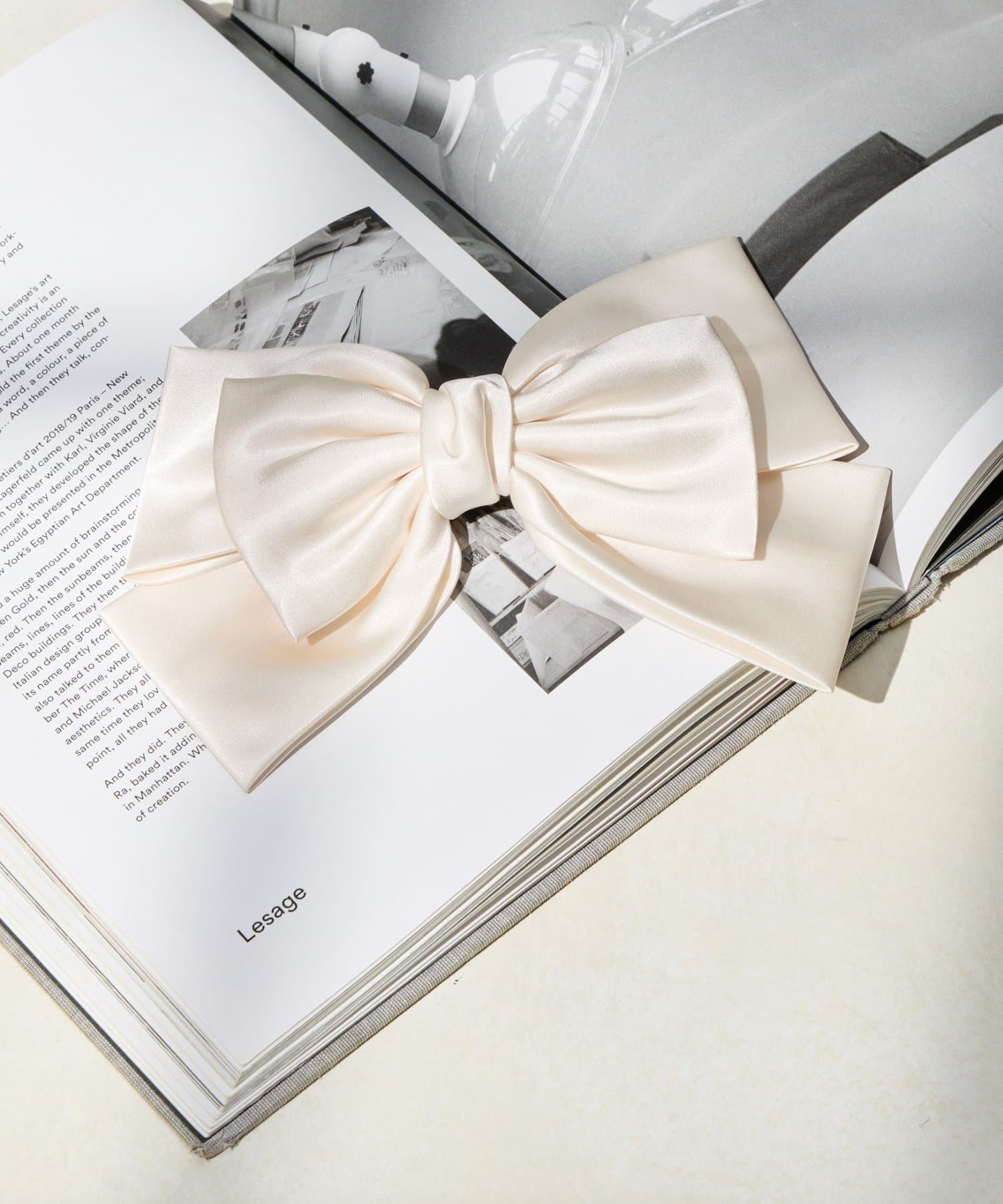 Lattice(ラティス) サテンリボンバレッタ