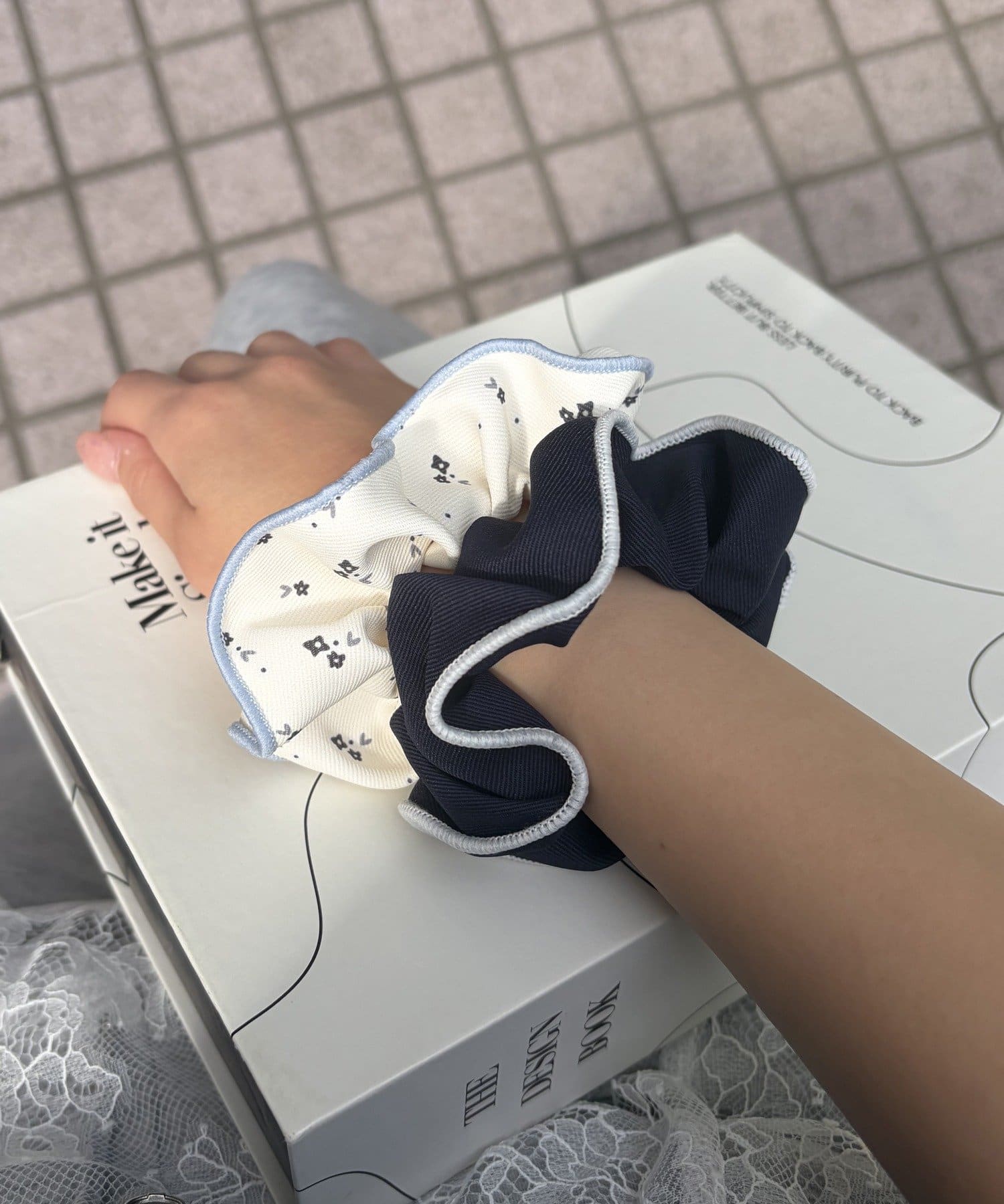 Lattice(ラティス) 柄シュシュセット(2P)