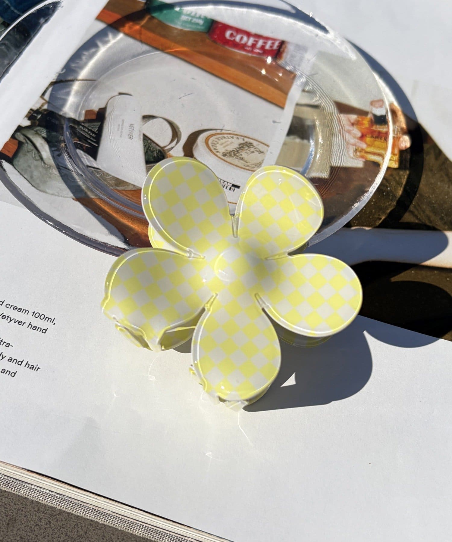 Lattice(ラティス) チェックフラワークリップ