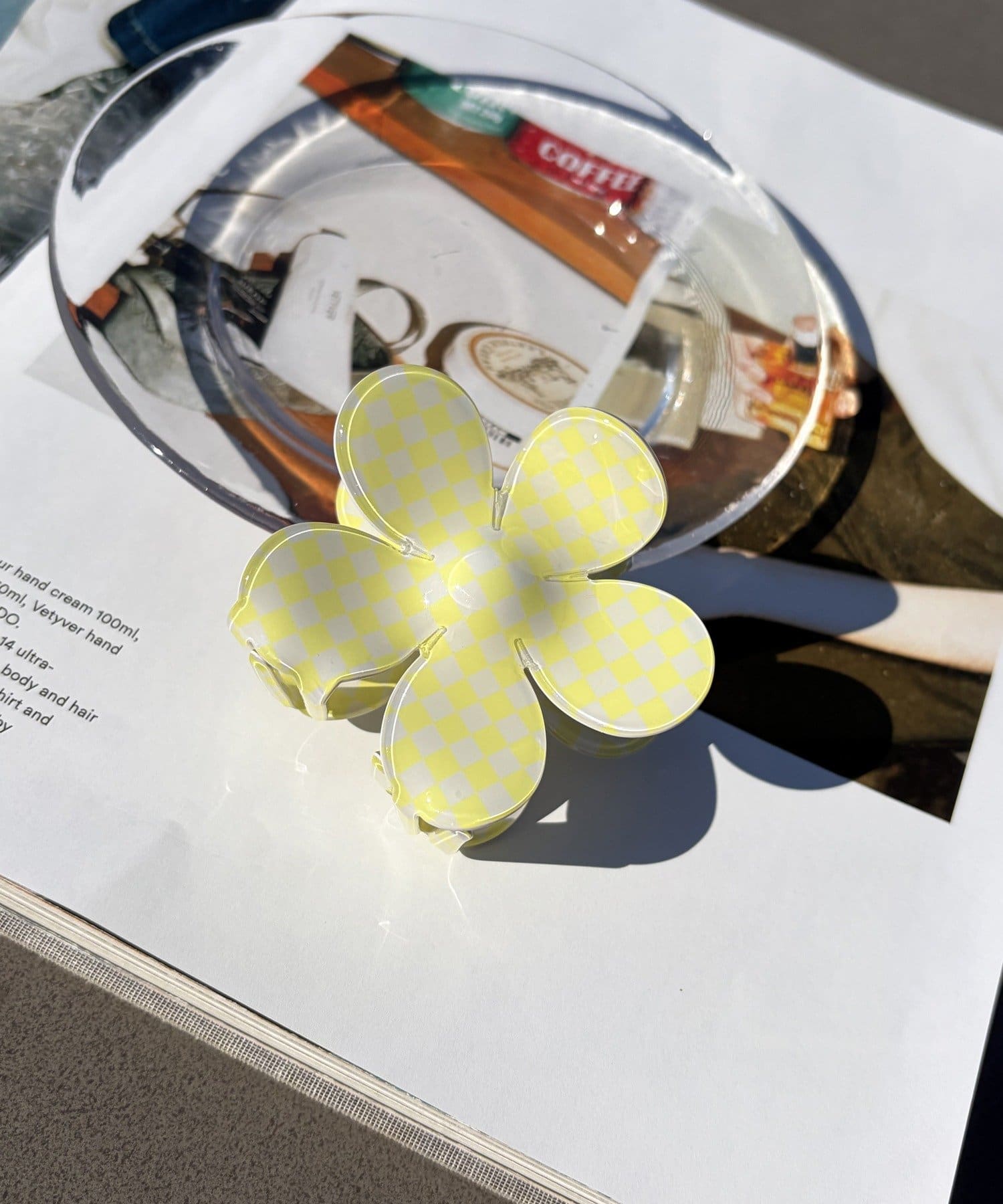 Lattice(ラティス) チェックフラワークリップ