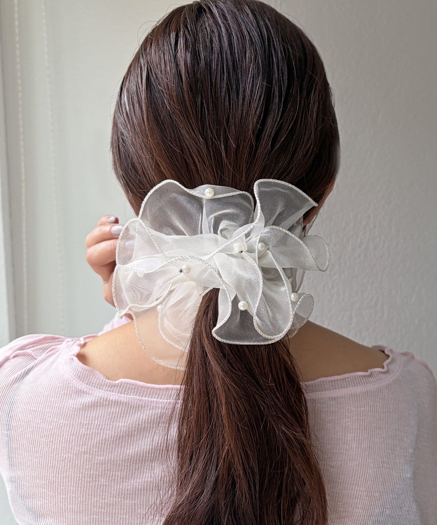 Lattice(ラティス) パール付きシアーシュシュ