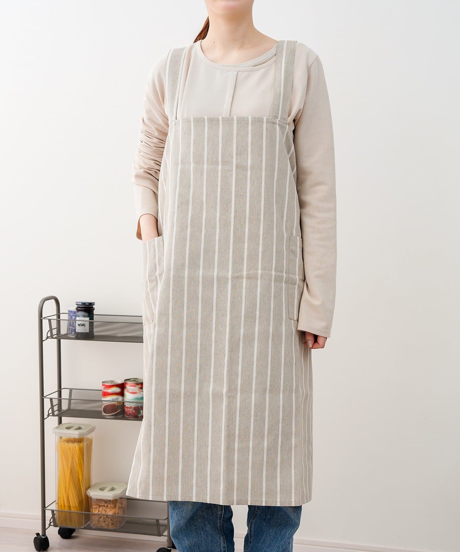 3COINS(スリーコインズ) スクエアエプロン／KITINTO