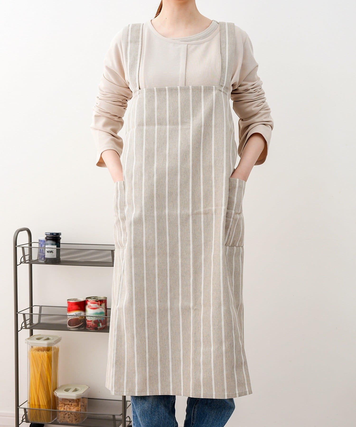 3COINS(スリーコインズ) スクエアエプロン／KITINTO