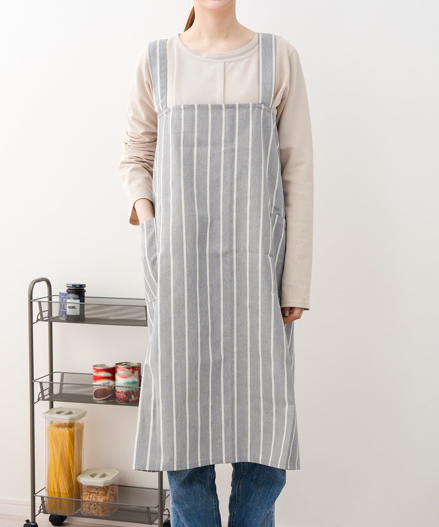 3COINS(スリーコインズ) スクエアエプロン／KITINTO