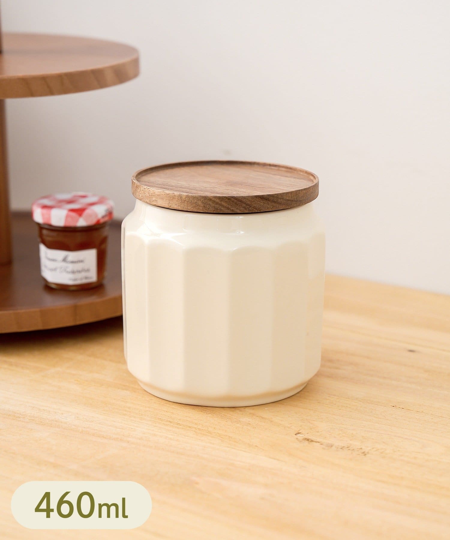 3COINS(スリーコインズ) セラミックキャニスターS：460ml