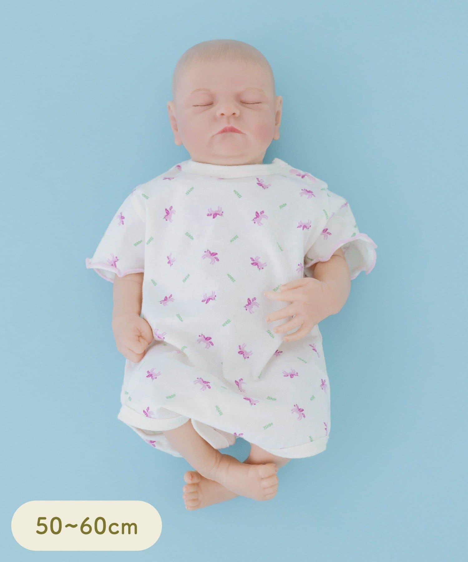 3COINS(スリーコインズ) プリント半袖ロンパース：50～60cm