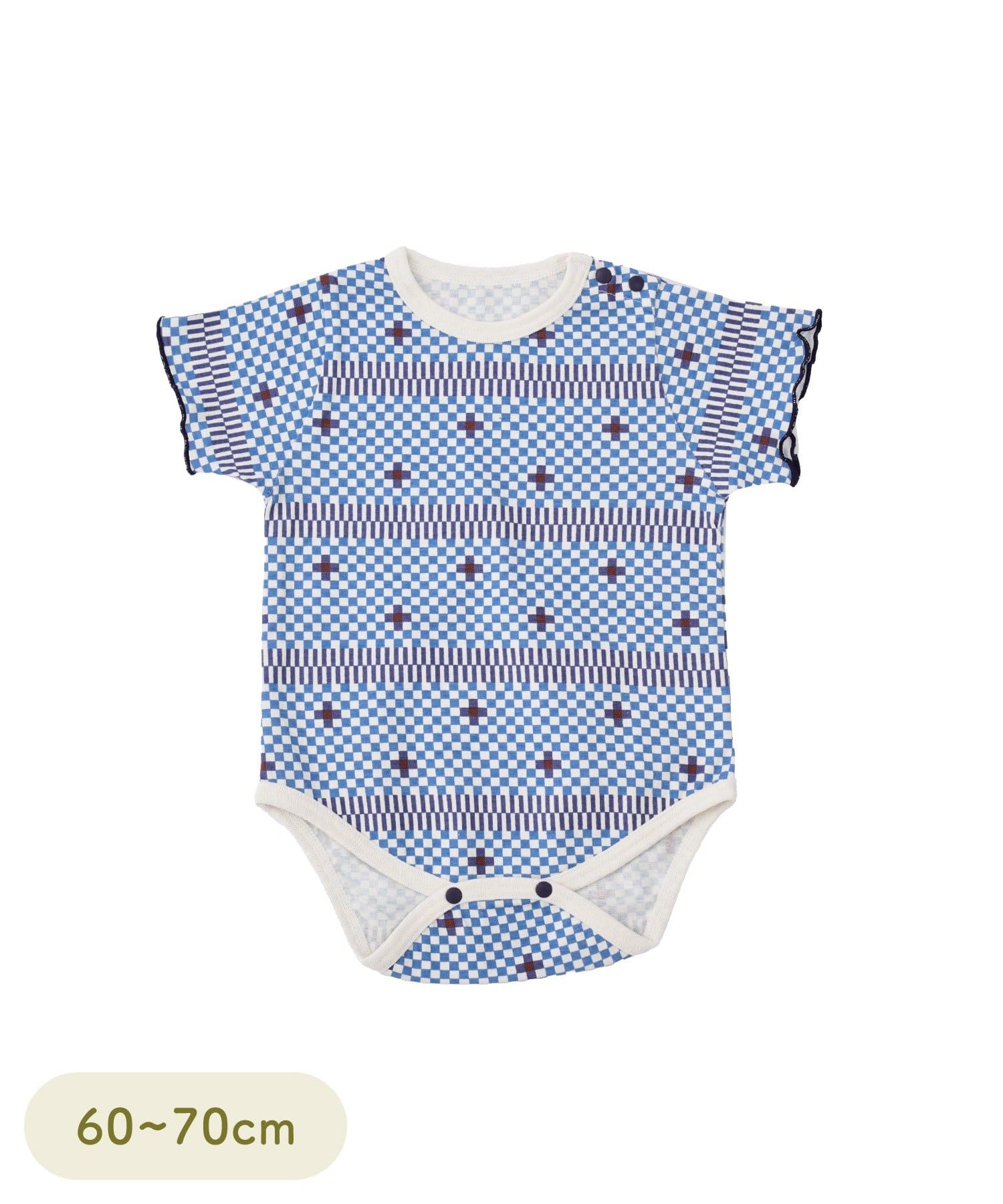 3COINS(スリーコインズ) プリント半袖ロンパース：60～70cm