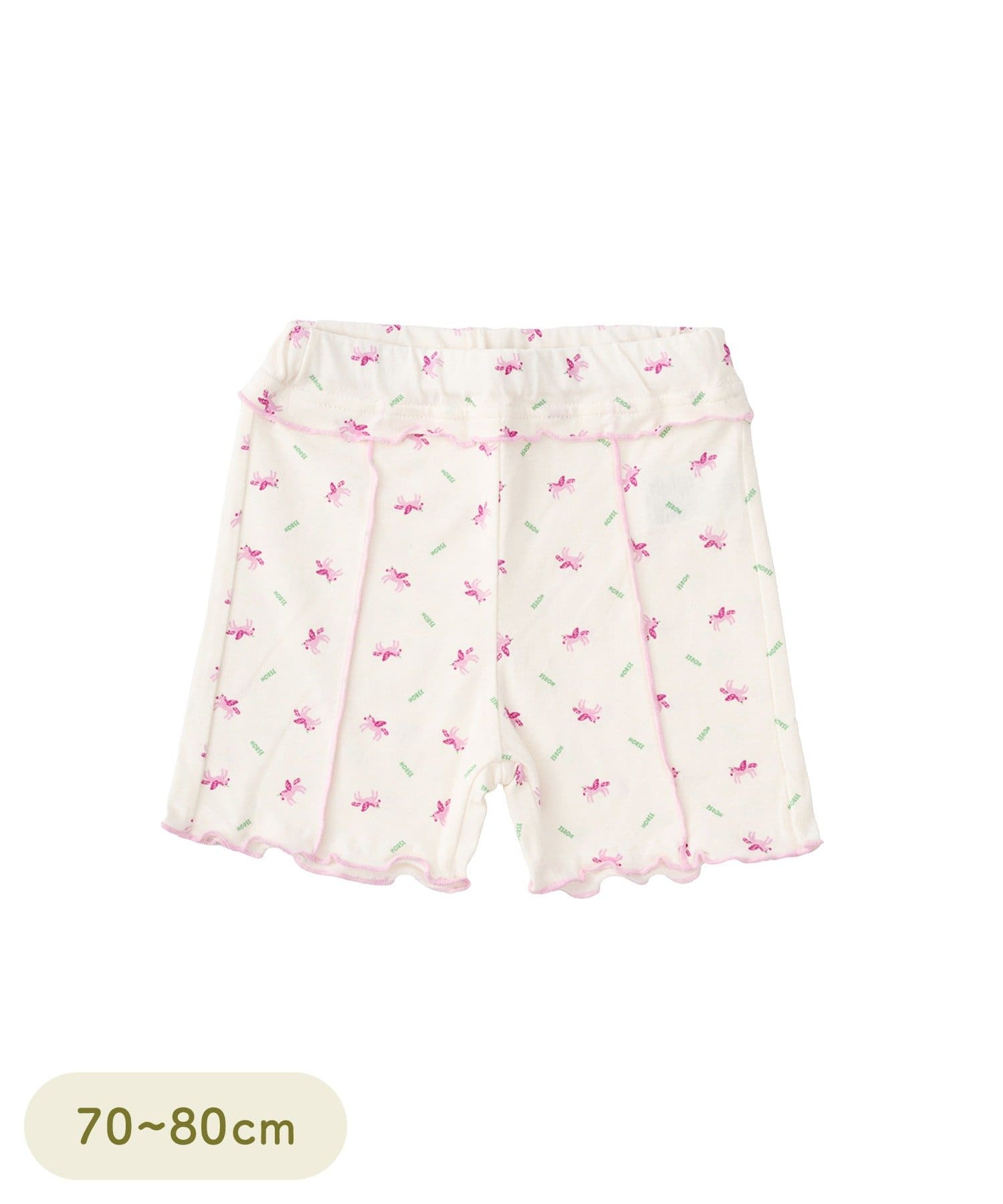 3COINS(スリーコインズ) プリントショートパンツ：70～80cm