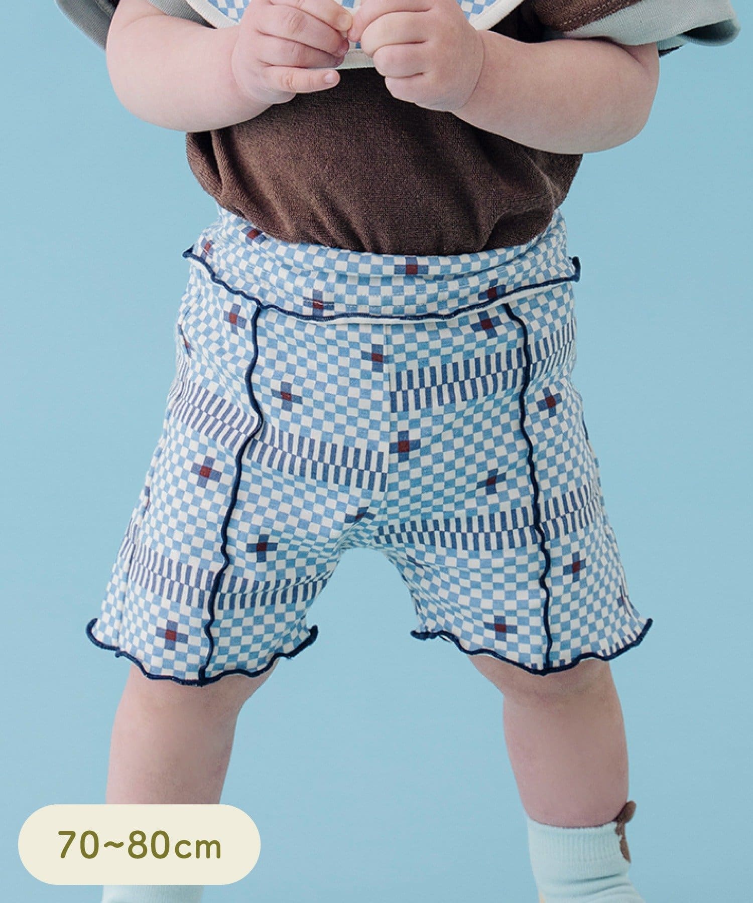 3COINS(スリーコインズ) プリントショートパンツ：70～80cm