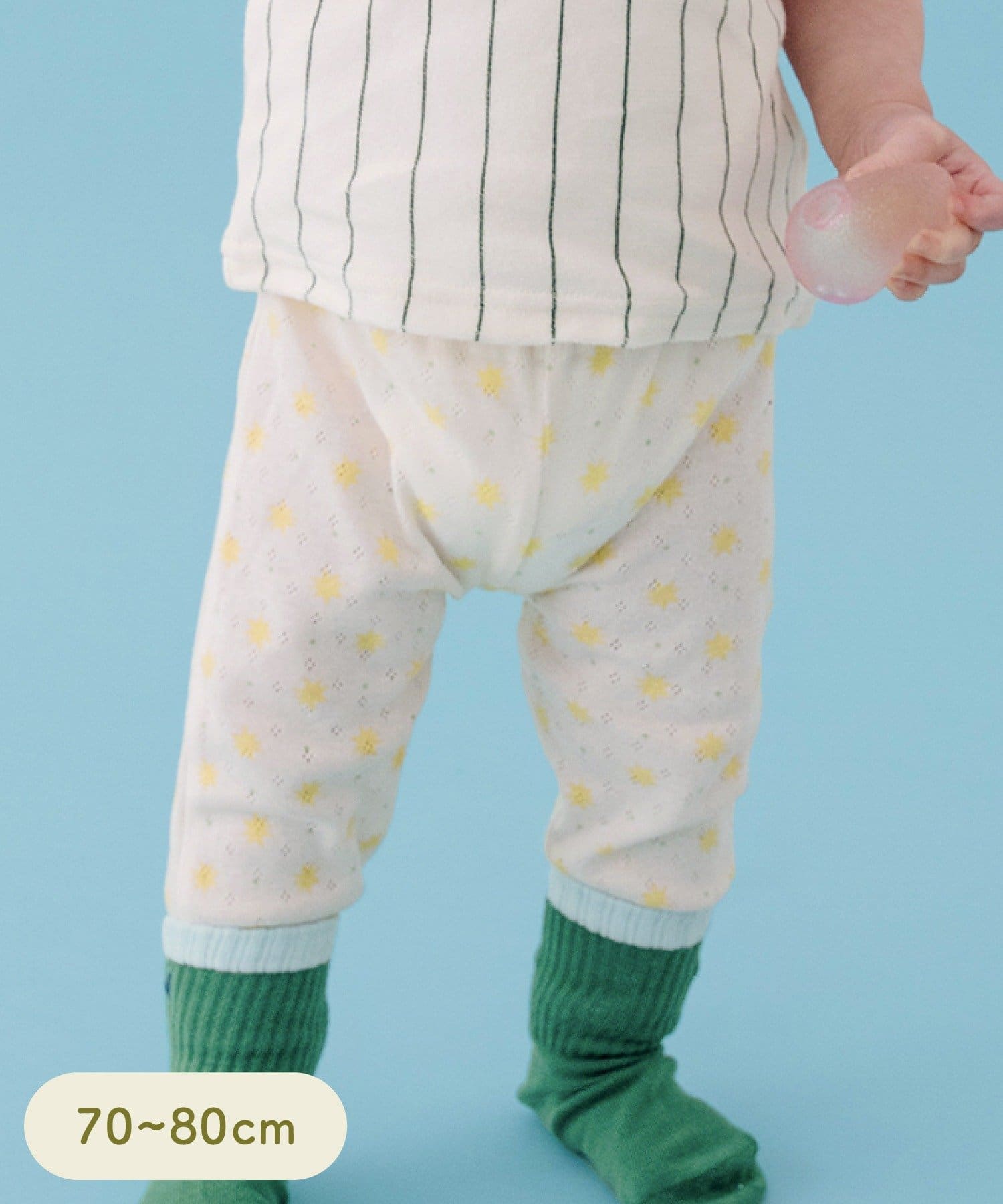 3COINS(スリーコインズ) 針抜きロングパンツ：70～80cm