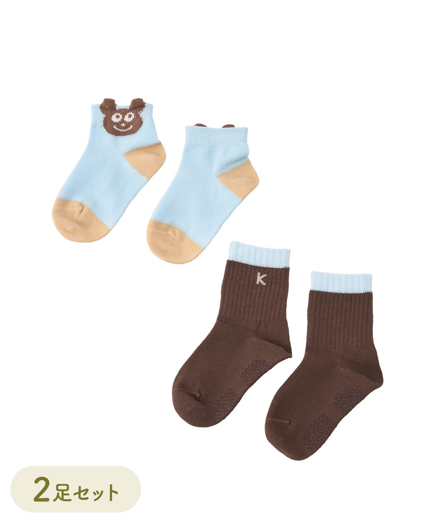 3COINS(スリーコインズ) アニマル2足セットソックス