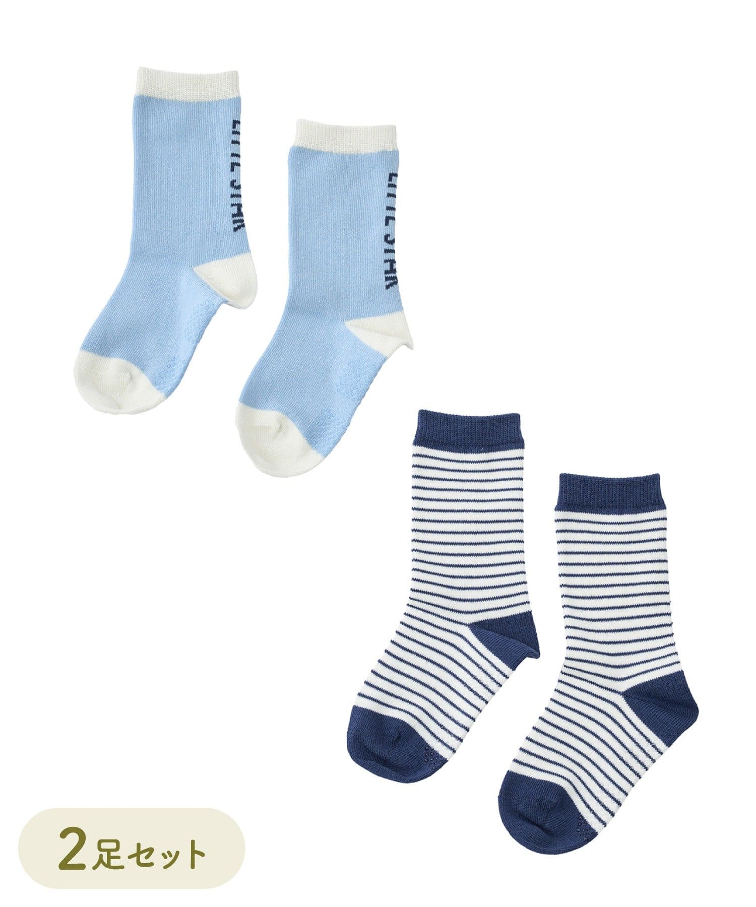 3COINS(スリーコインズ) ロゴ2足セットソックス