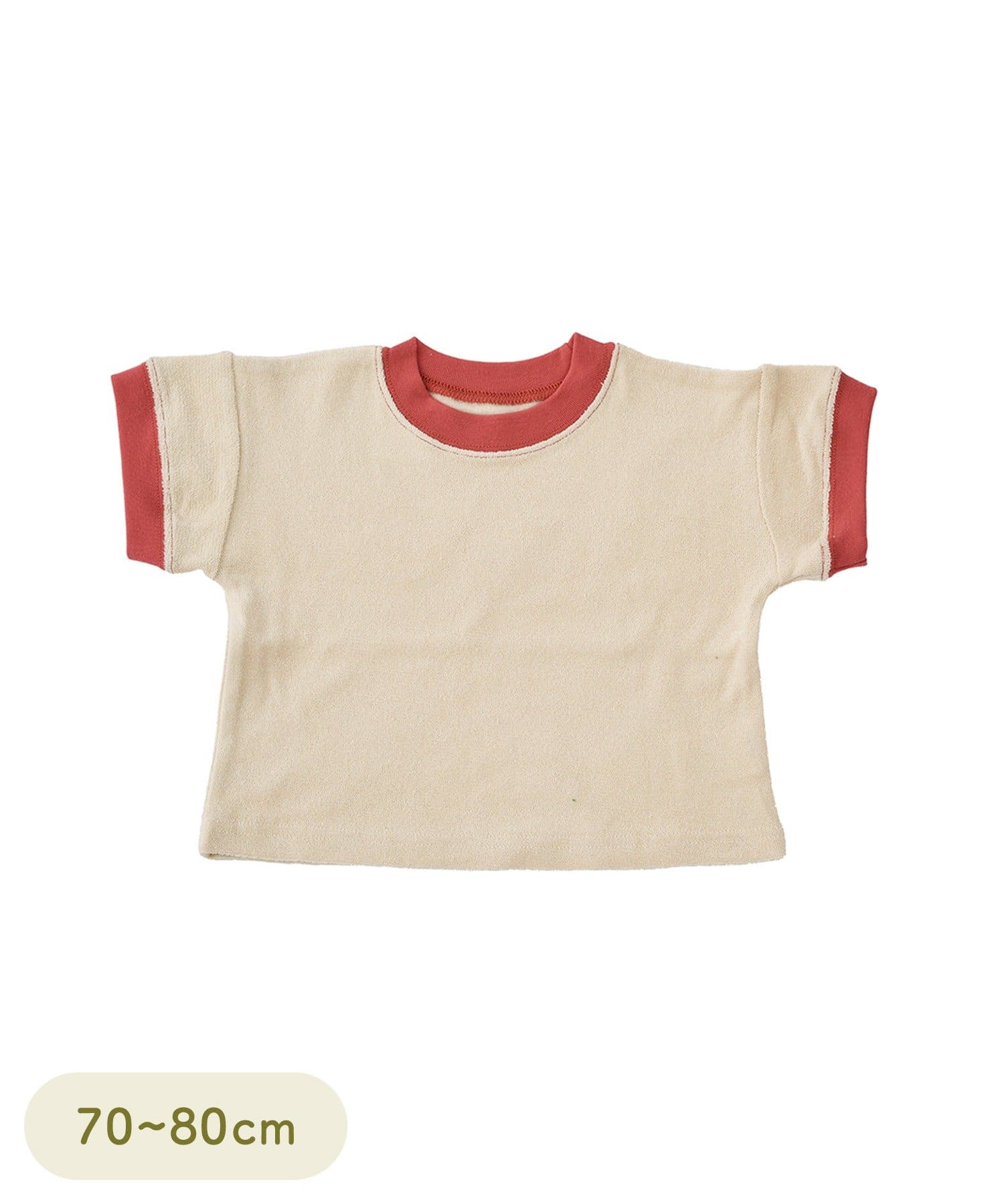 3COINS(スリーコインズ) パイル半袖T：70～80cm