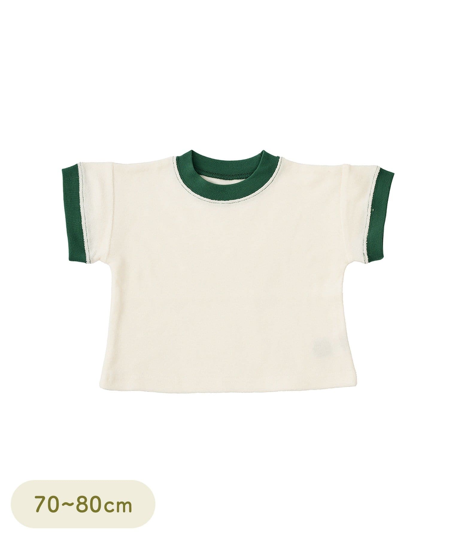 3COINS(スリーコインズ) パイル半袖T：70～80cm