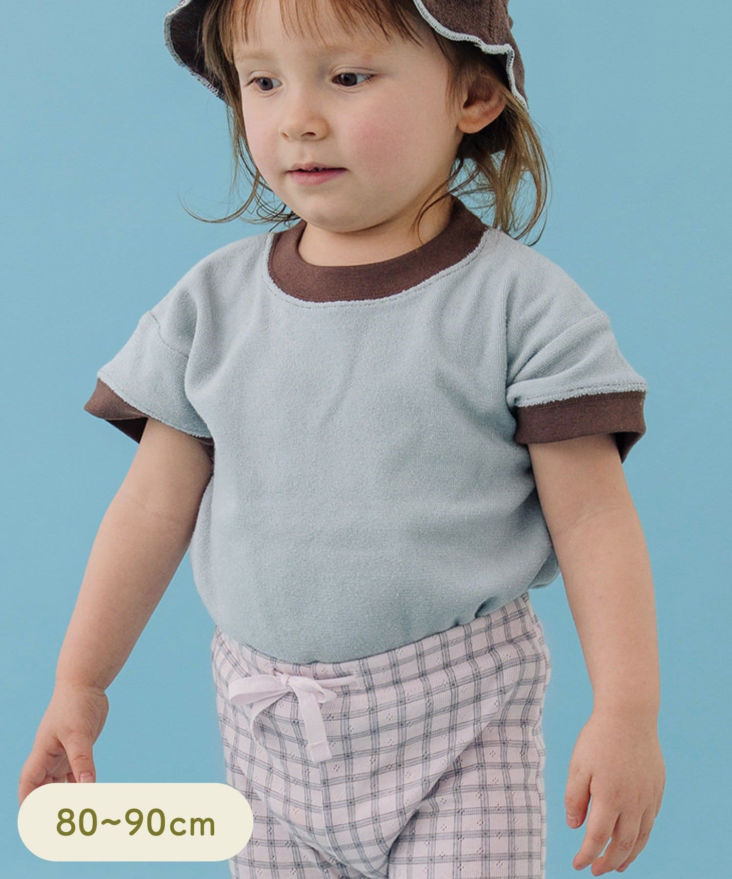 3COINS(スリーコインズ) パイル半袖T：80～90cm