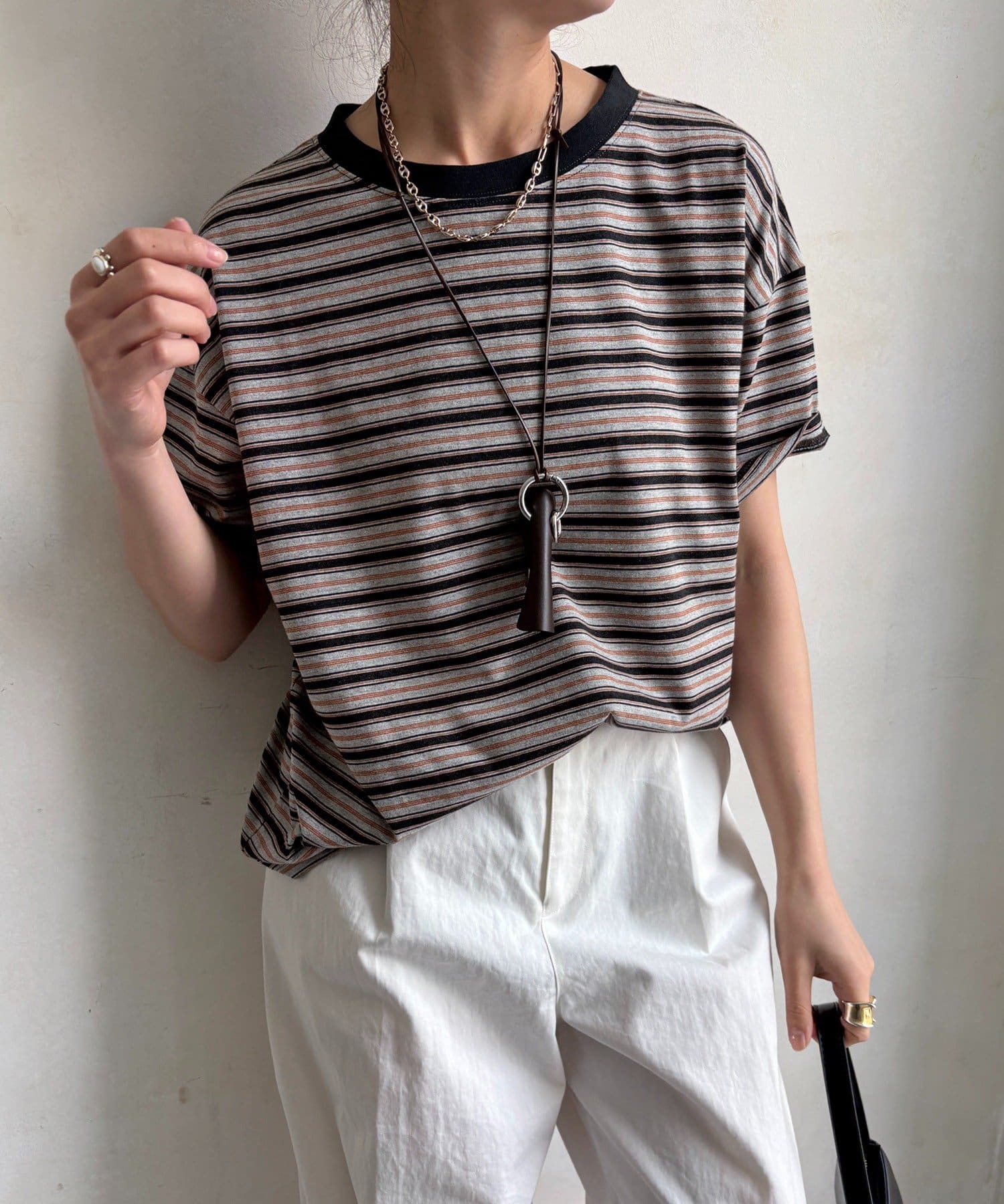 DOUDOU(ドゥドゥ) マルチボーダーTEE