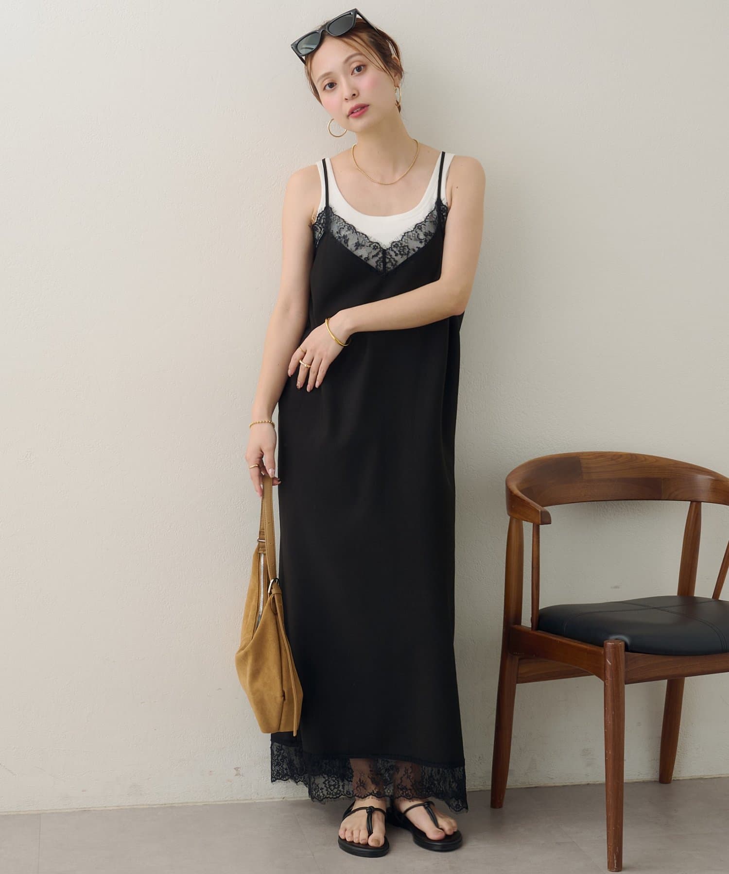 DISCOAT(ディスコート) 【Noka】レース使いキャミワンピース