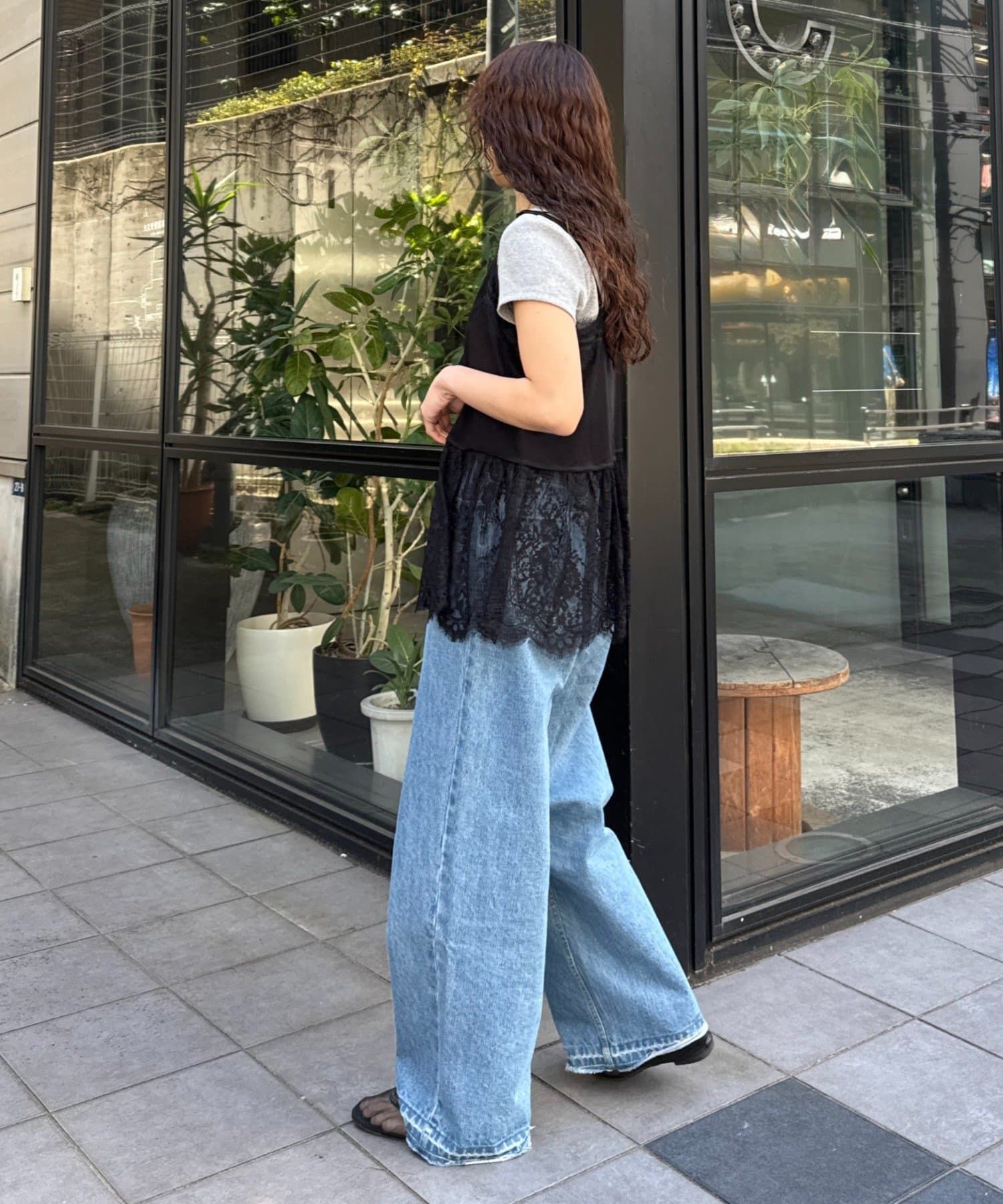 CIAOPANIC TYPY(チャオパニックティピー) 裾レースドッキングシアーキャミチュニック