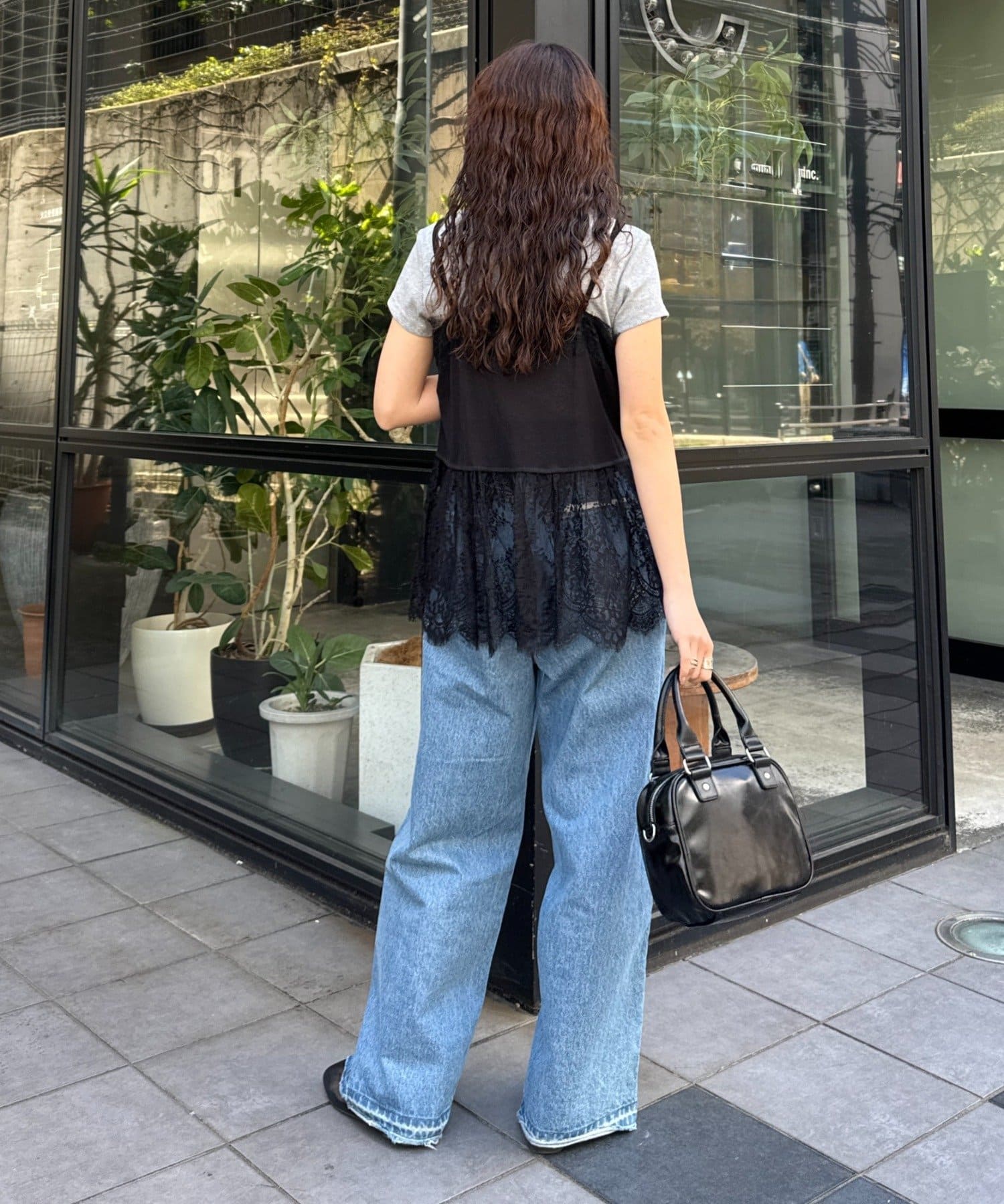 CIAOPANIC TYPY(チャオパニックティピー) 裾レースドッキングシアーキャミチュニック