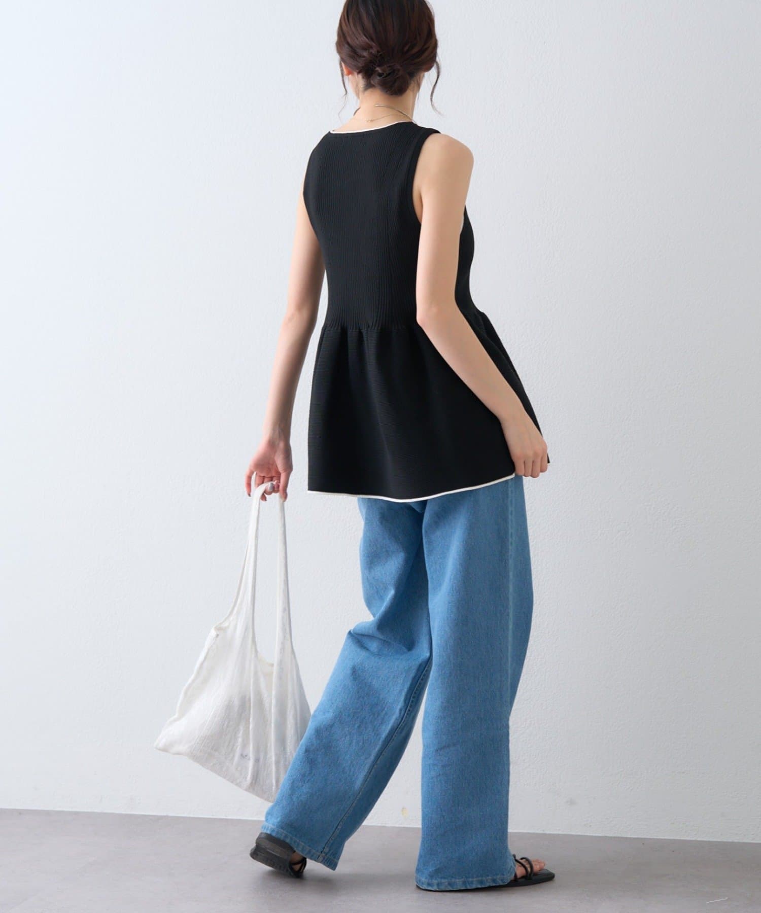 CIAOPANIC TYPY(チャオパニックティピー) スポンディッシュWZIPペプラム配色ニットベスト