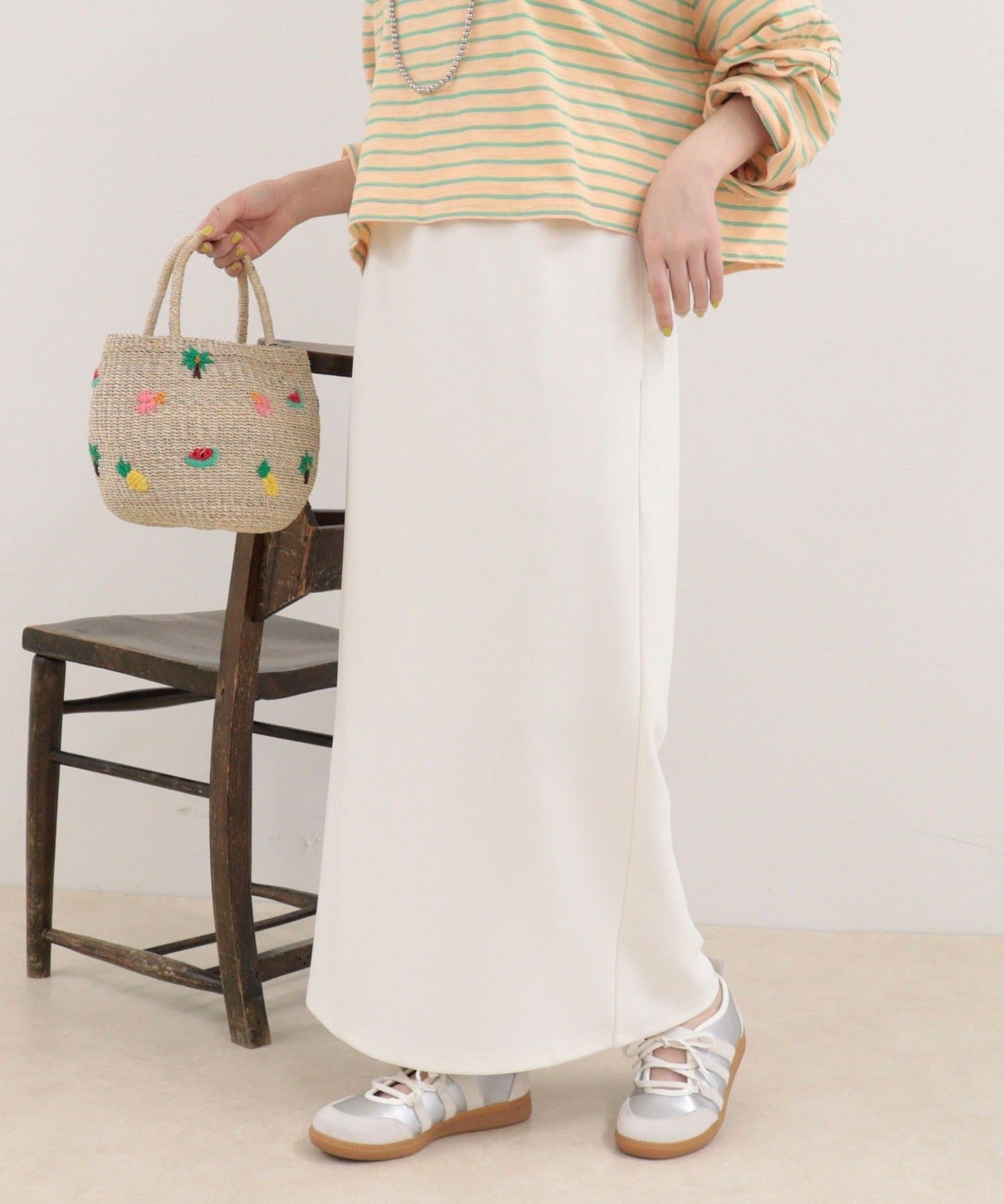 FREDY & GLOSTER(フレディ アンド グロスター) カットジョーゼットインゴムタイトスカート