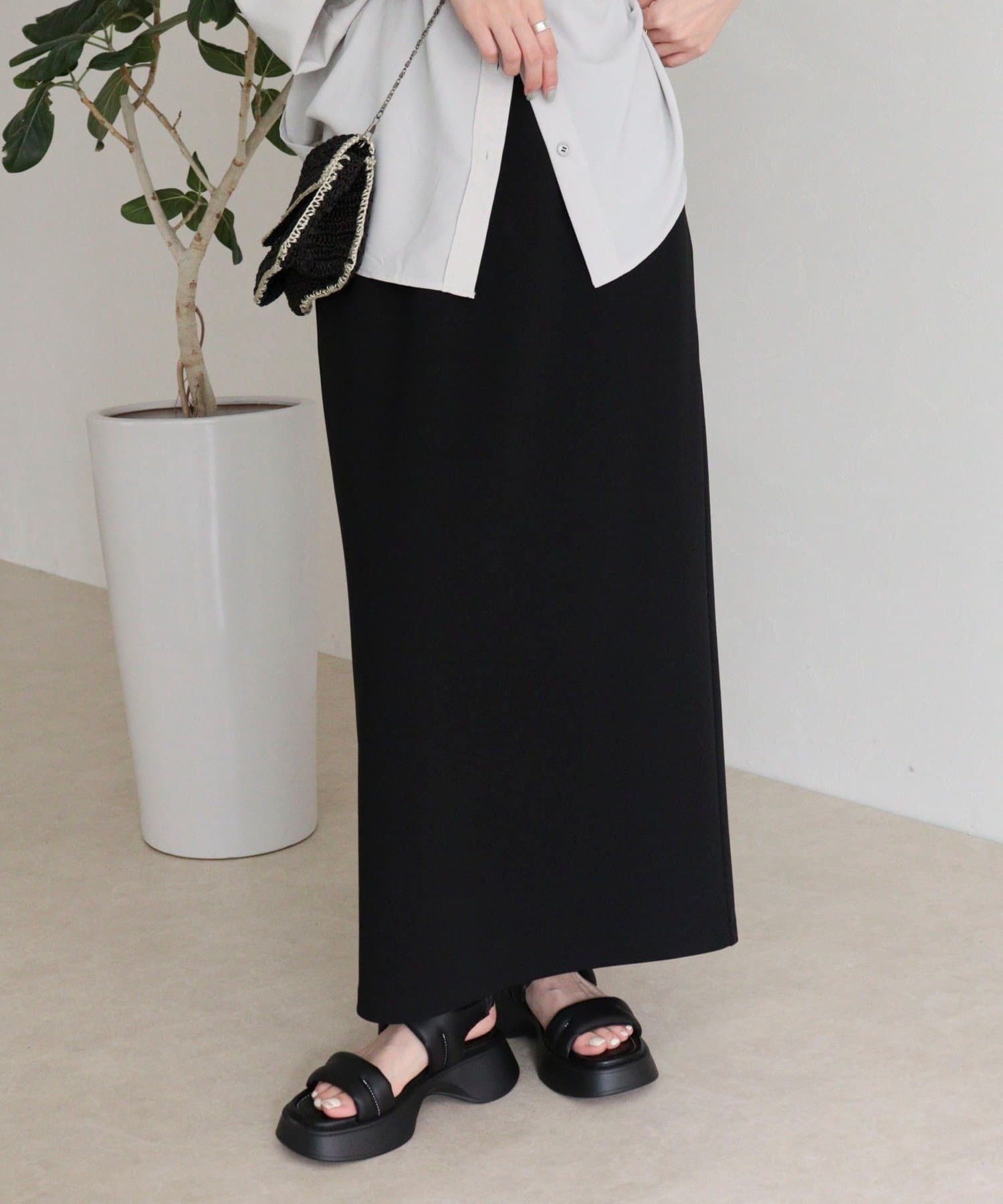 FREDY & GLOSTER(フレディ アンド グロスター) カットジョーゼットインゴムタイトスカート