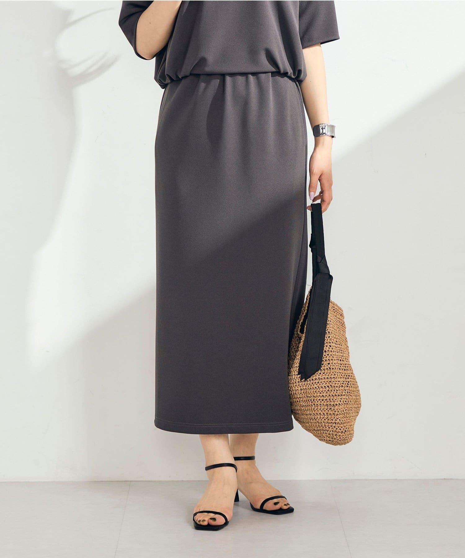 FREDY & GLOSTER(フレディ アンド グロスター) カットジョーゼットインゴムタイトスカート