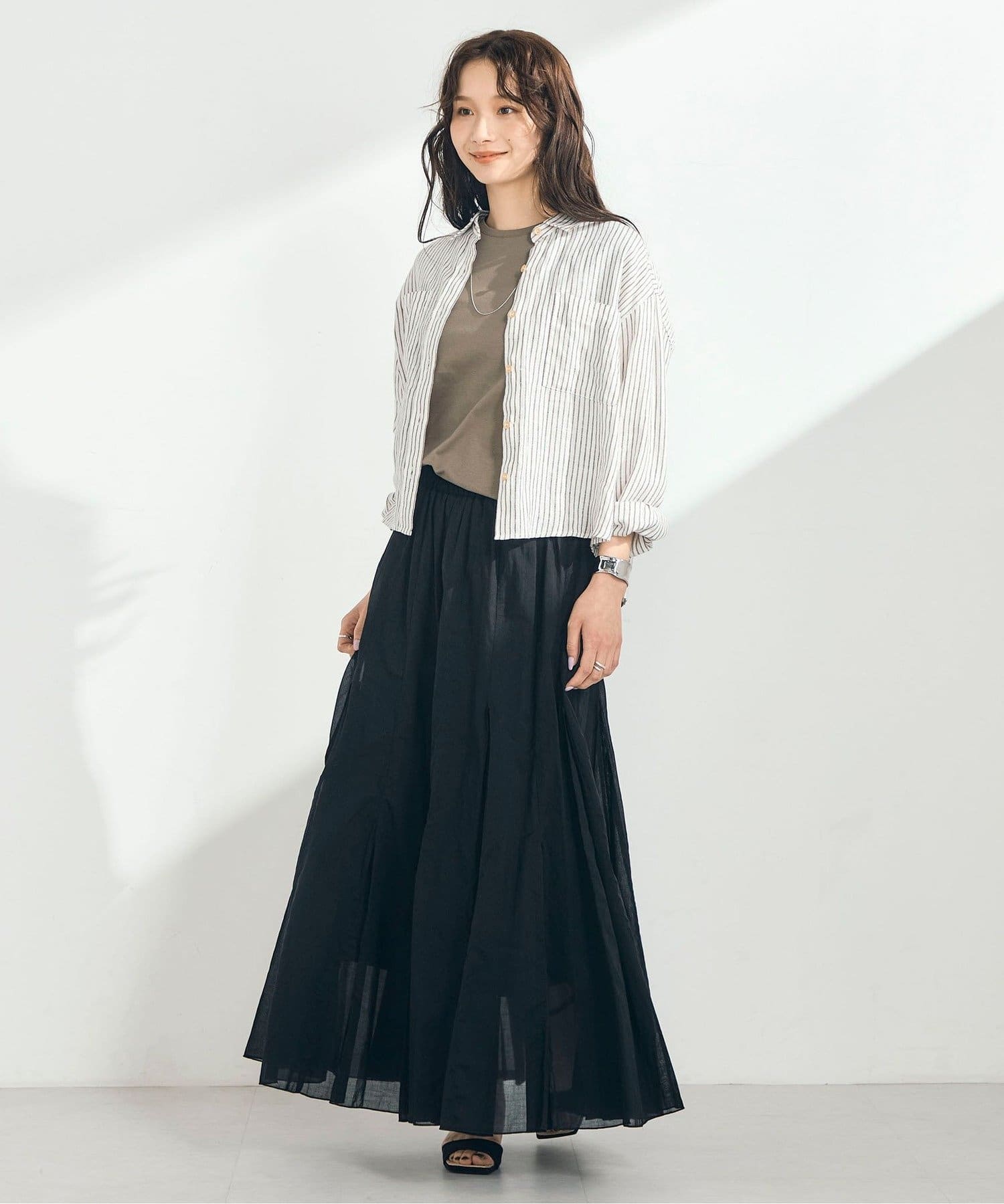 FREDY & GLOSTER(フレディ アンド グロスター) COTTONマチ付きギャザースカート