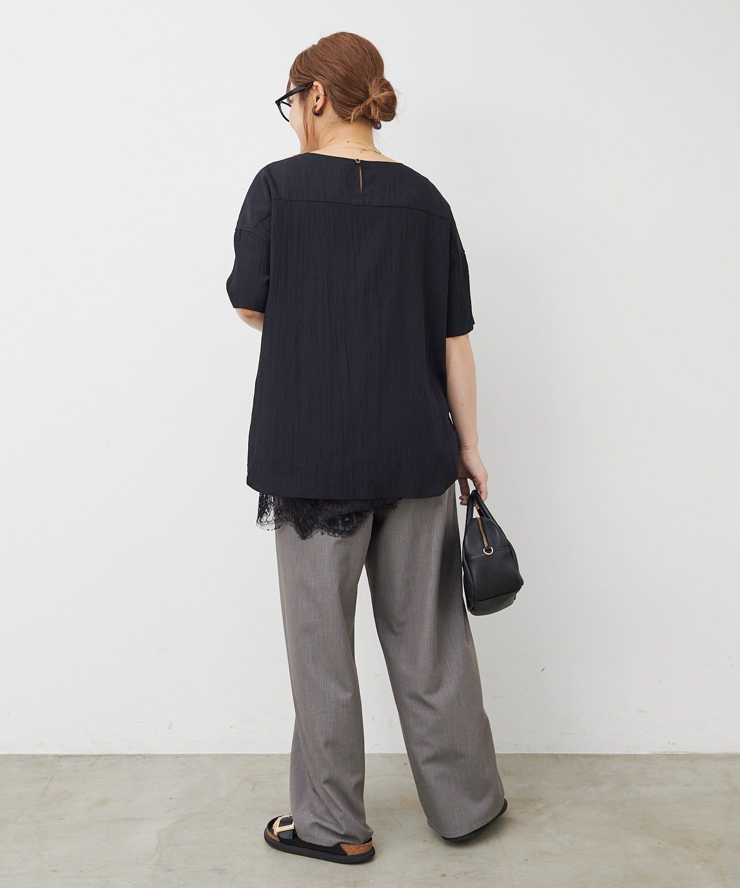 PUAL CE CIN(ピュアルセシン) 【＠noricorico102企画/リバイバル】キレイ見え万能Tブラウス