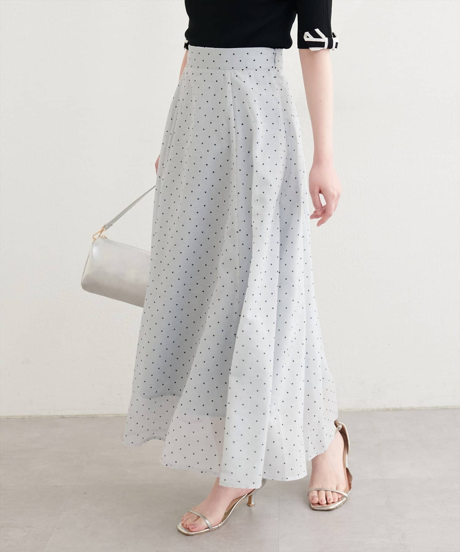 natural couture(ナチュラルクチュール) シアーフレアスカート