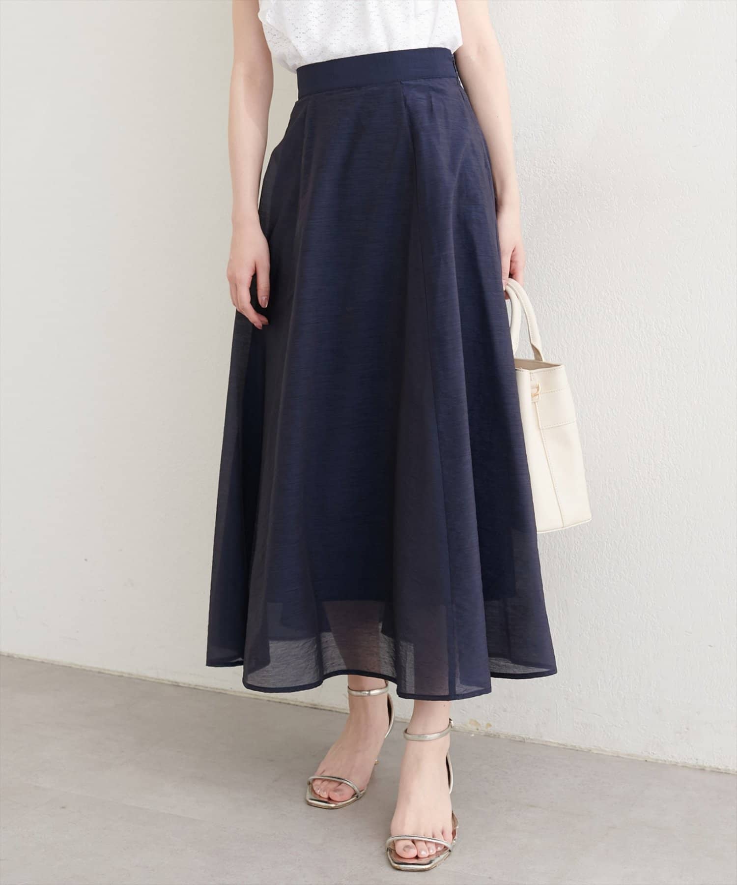 natural couture(ナチュラルクチュール) シアーフレアスカート