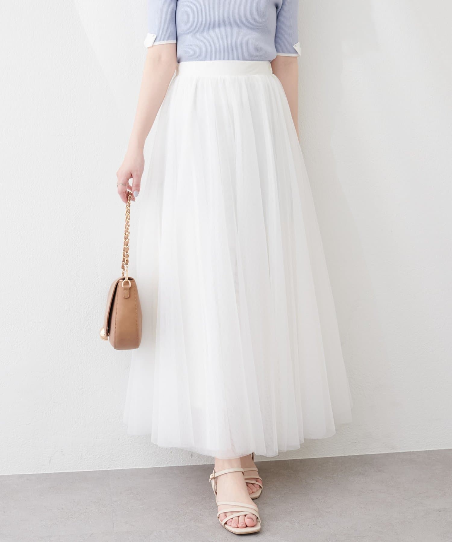 natural couture(ナチュラルクチュール) エアリーチュールスカート