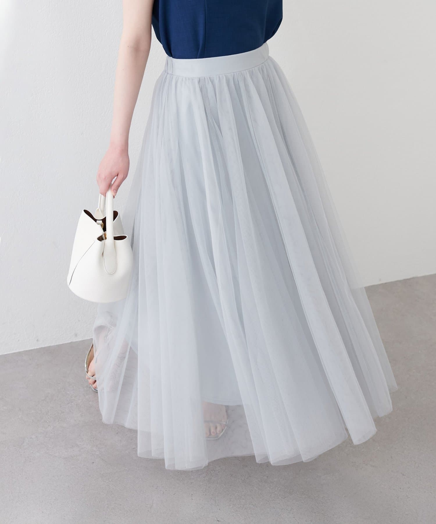 natural couture(ナチュラルクチュール) エアリーチュールスカート