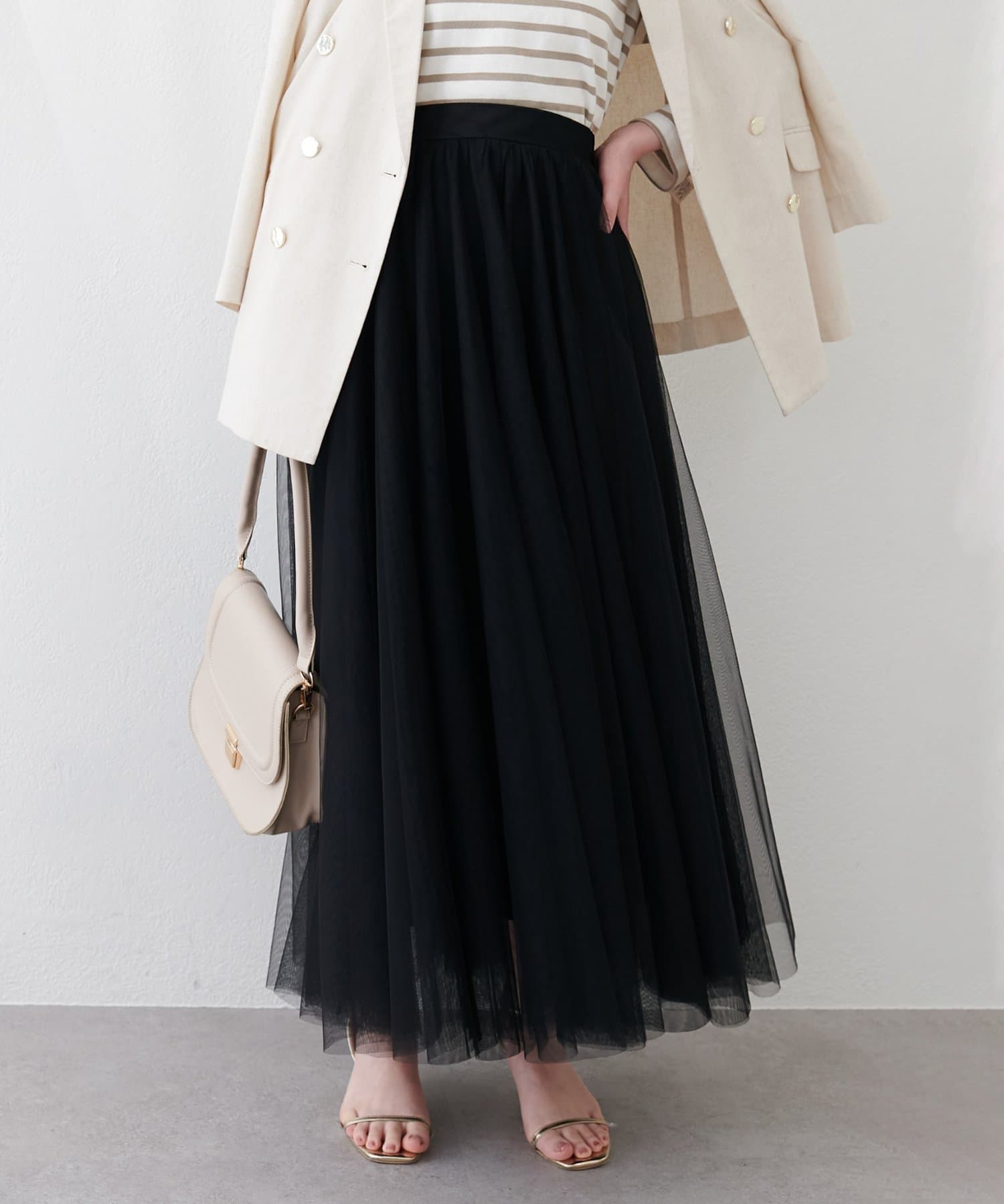 natural couture(ナチュラルクチュール) エアリーチュールスカート