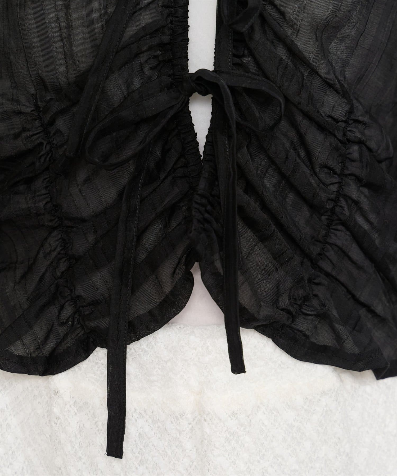 natural couture(ナチュラルクチュール) ギャザーリボンブラウス