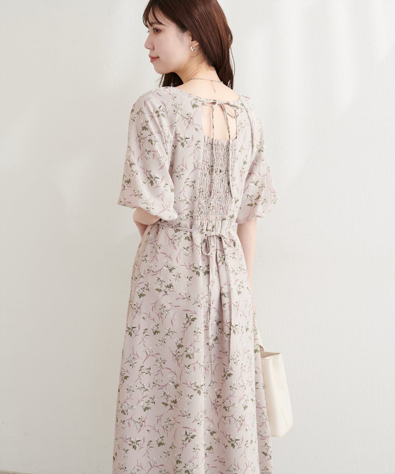 natural couture(ナチュラルクチュール) バルーンスリーブガーリーワンピース