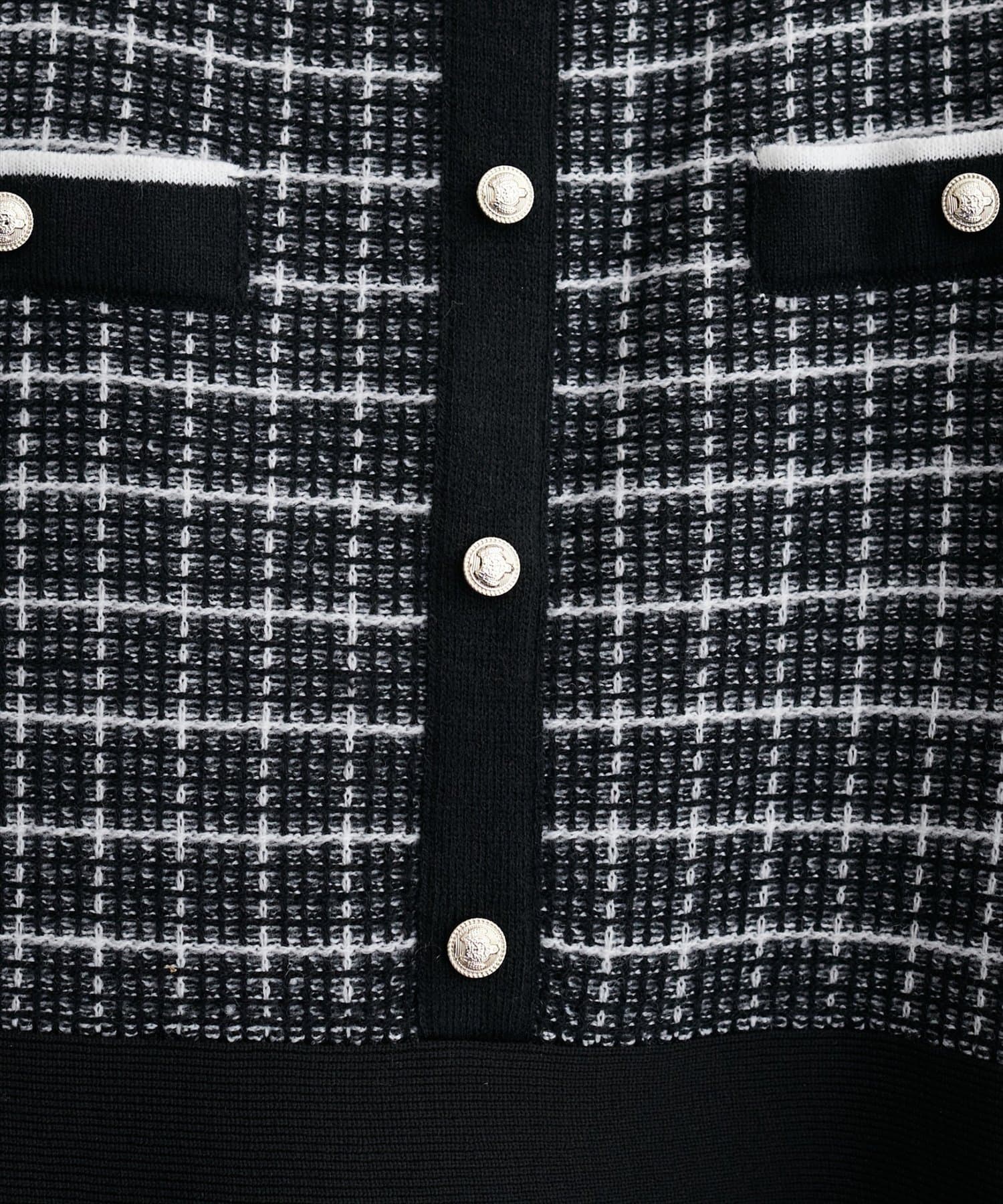 natural couture(ナチュラルクチュール) ツイードサマーニットワンピース