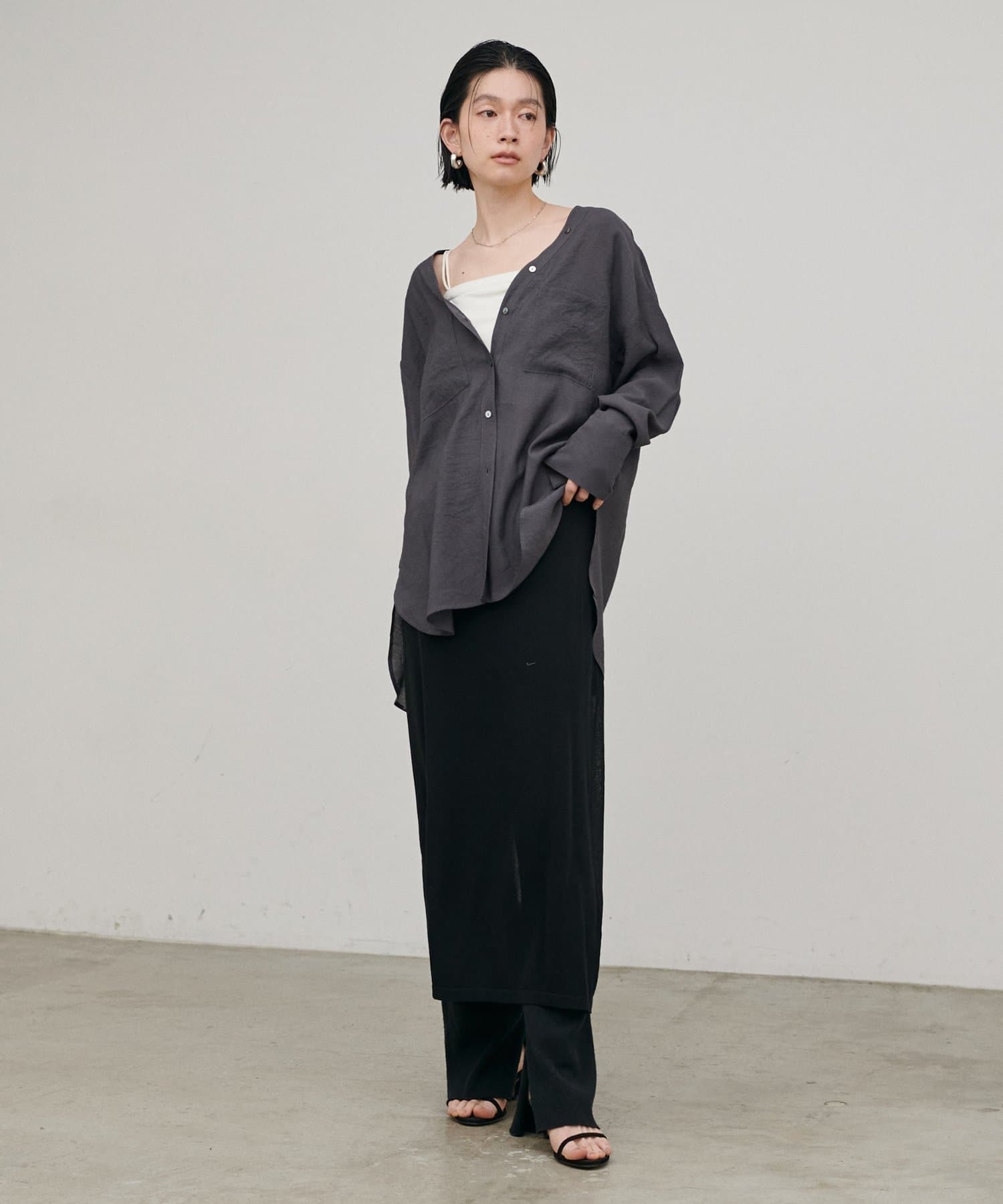 LARUTA(ラルータ) 2WAYVネックスキッパーシャツ