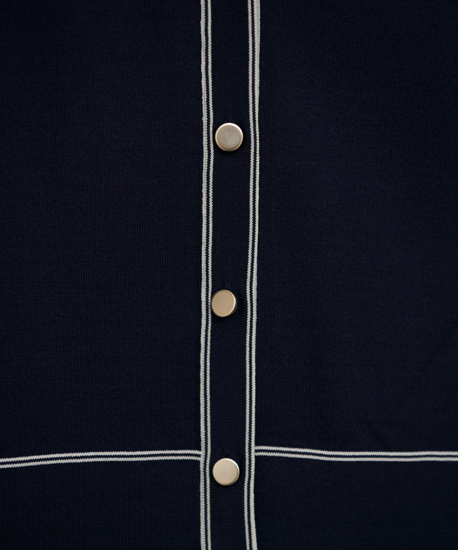 LARUTA(ラルータ) 強撚配色ラインカーディガン