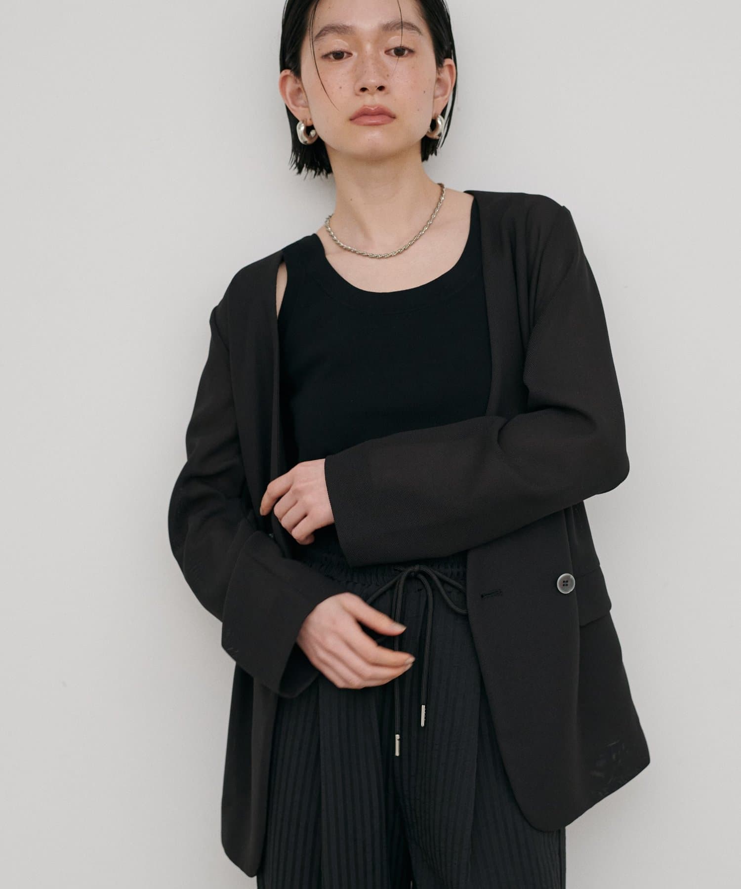 LARUTA(ラルータ) 強撚ニットタンクトップ