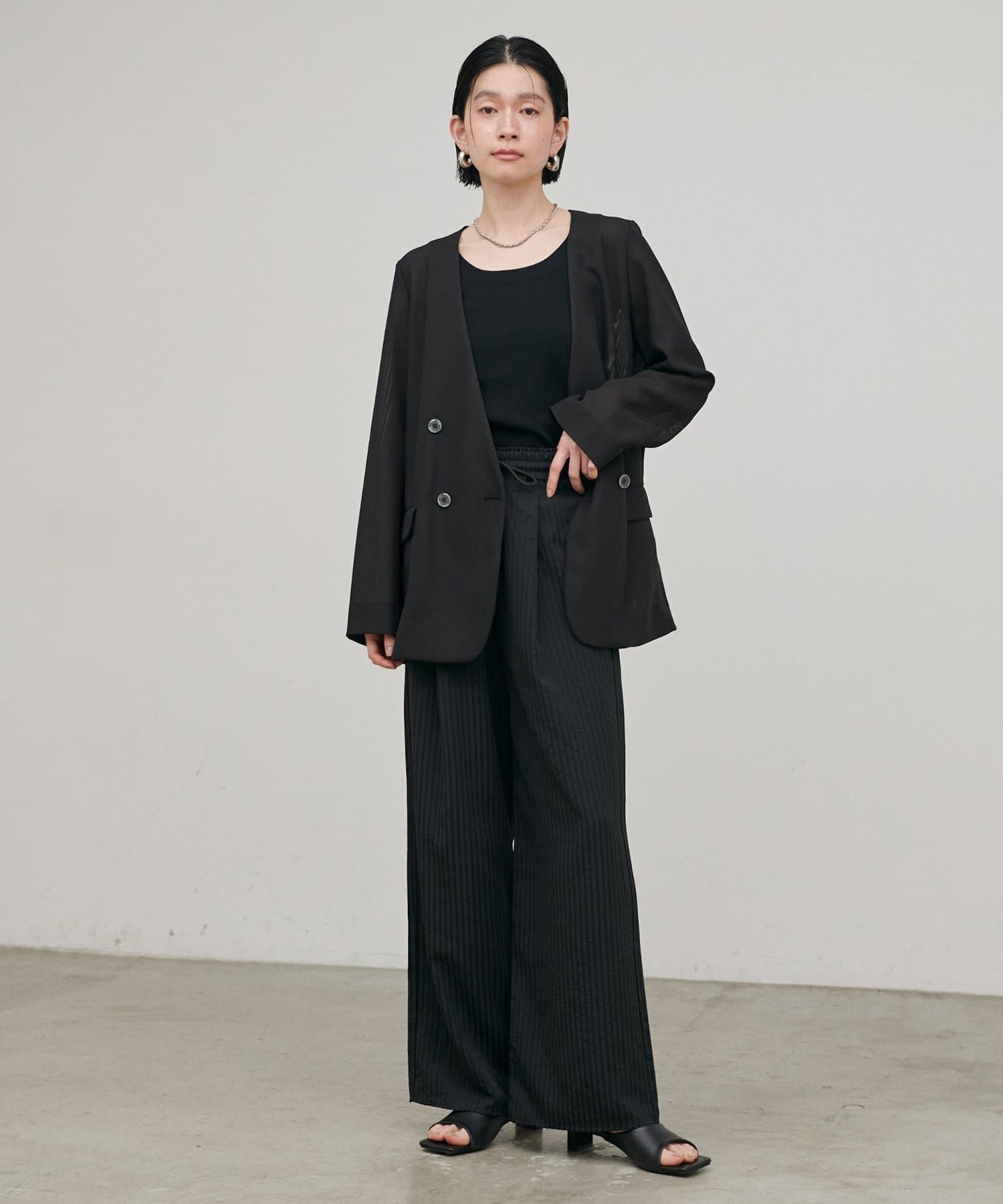 LARUTA(ラルータ) 強撚ニットタンクトップ