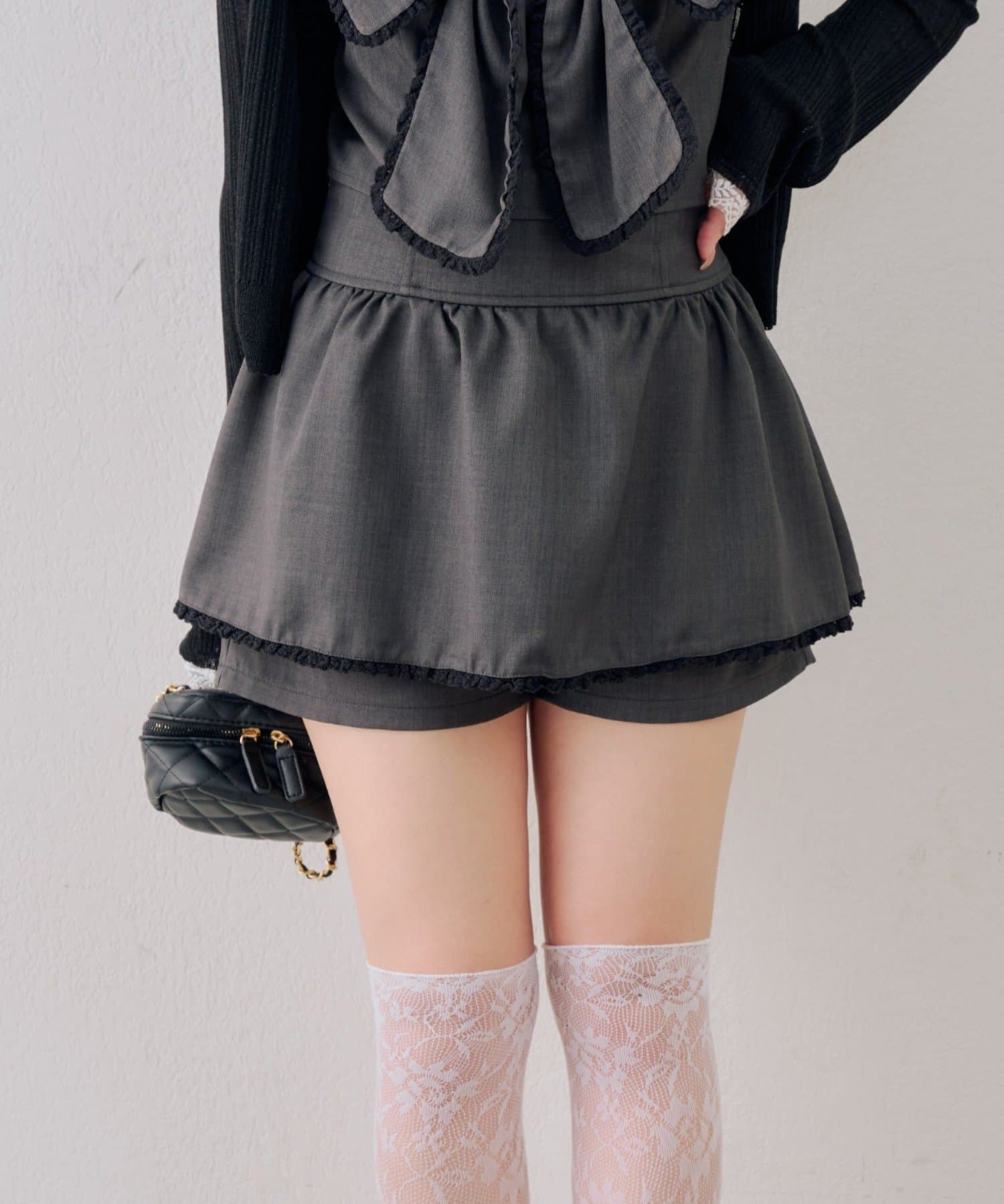 NICE CLAUP / OLIVE des OLIVE OUTLET(ナイスクラップ  / オリーブ デ オリーブ アウトレット) 【Ribbon Collection】セットアップ対応可◎レース付フリフリスカパン