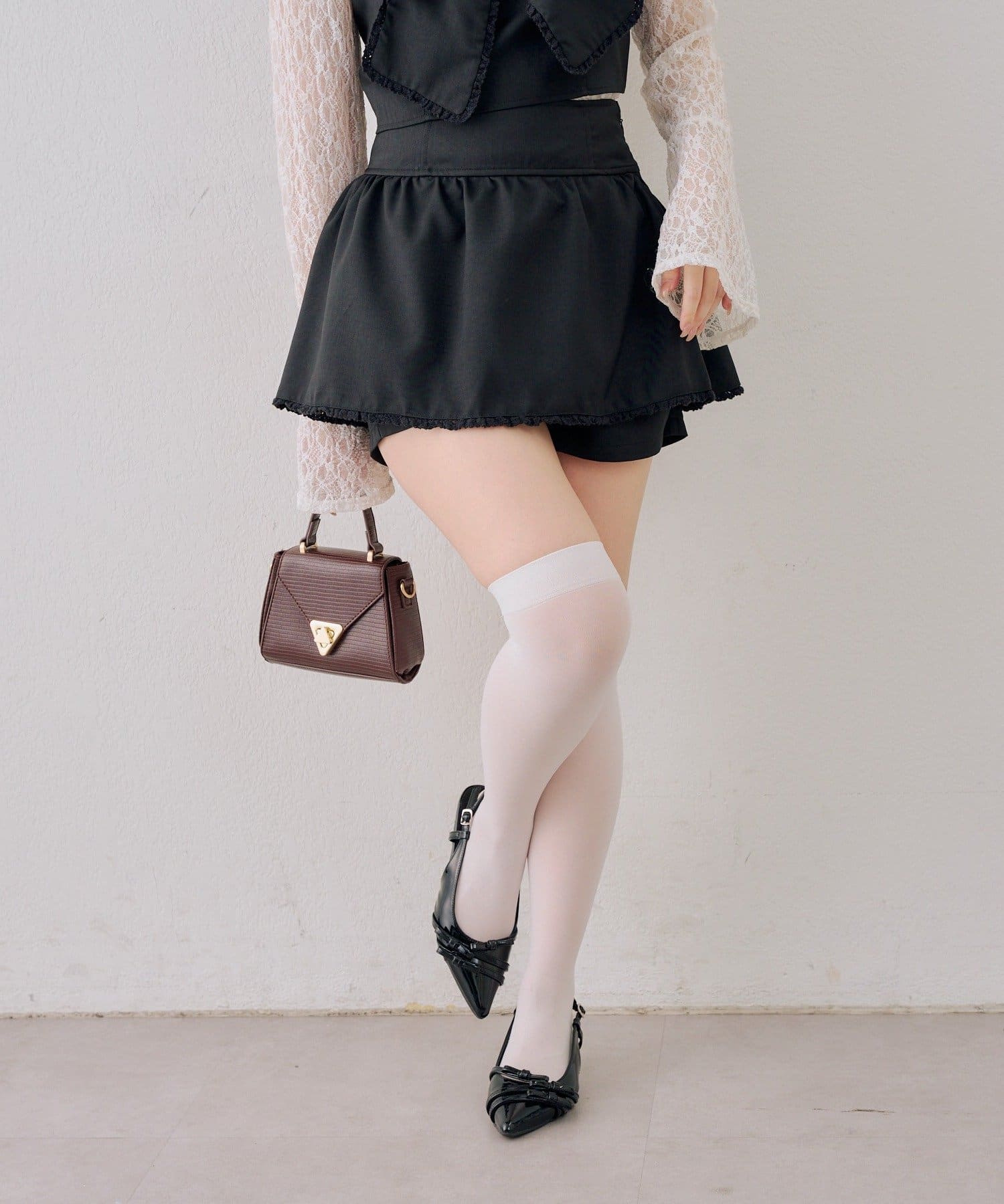 NICE CLAUP / OLIVE des OLIVE OUTLET(ナイスクラップ  / オリーブ デ オリーブ アウトレット) 【Ribbon Collection】セットアップ対応可◎レース付フリフリスカパン