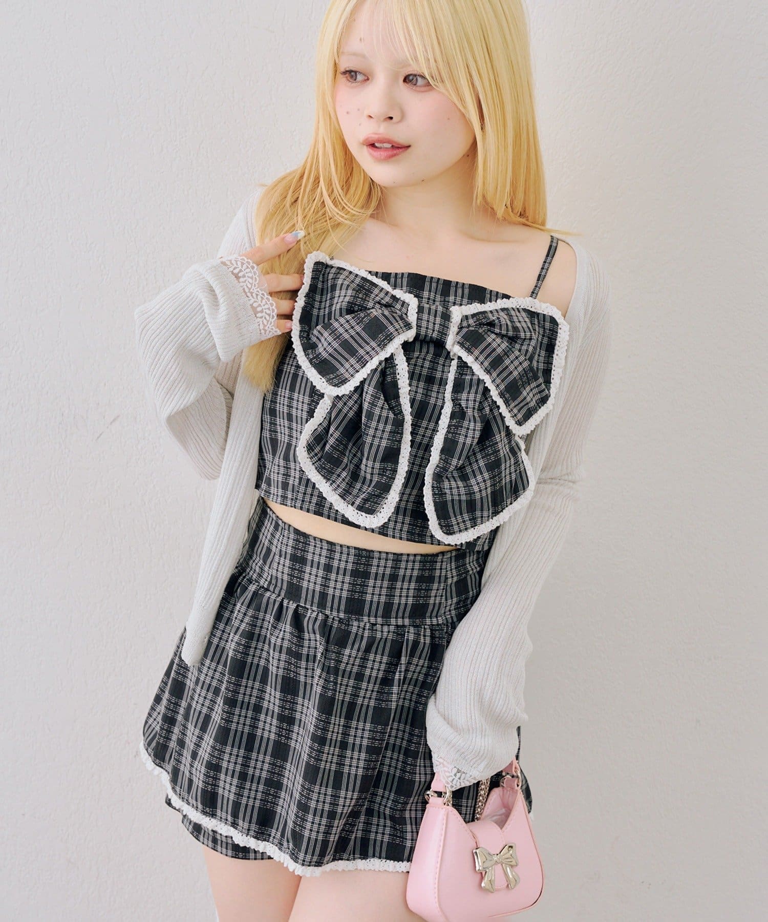 NICE CLAUP / OLIVE des OLIVE OUTLET(ナイスクラップ  / オリーブ デ オリーブ アウトレット) 【Ribbon Collection】セットアップ対応可◎ビッグリボンキャミ