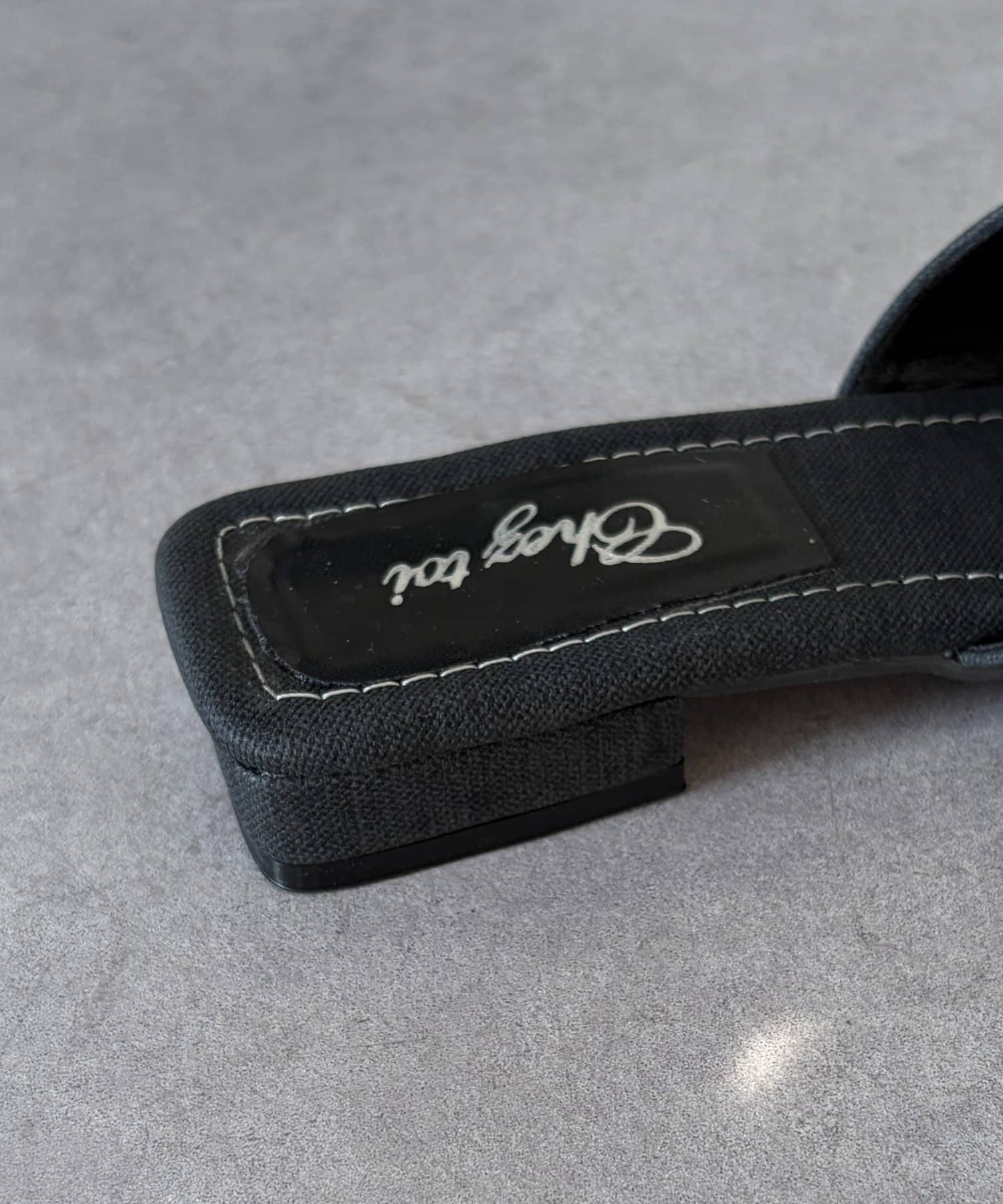 Chez toi(シェトワ) 細リボンスクエアミュール