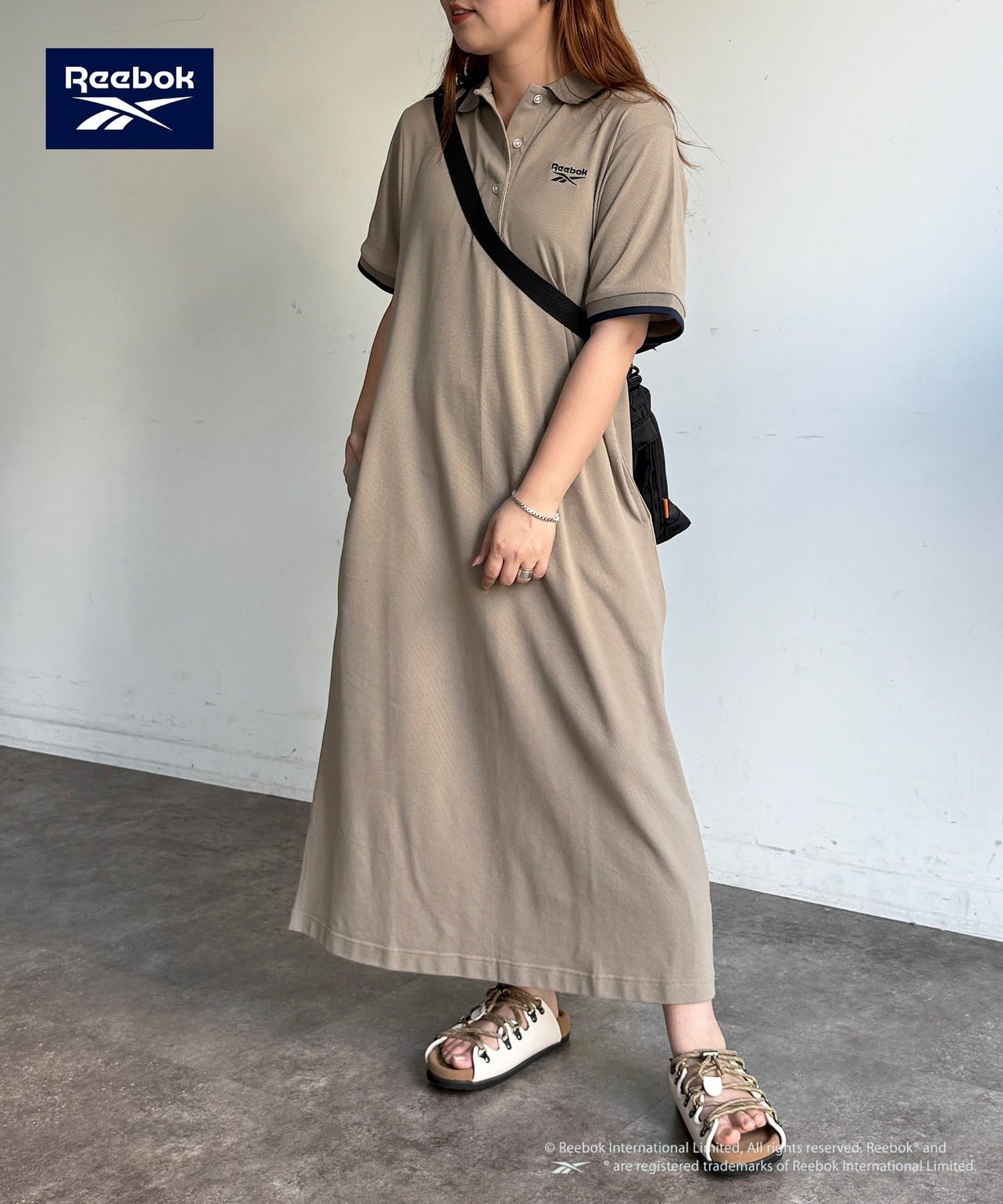 CPCM(シーピーシーエム) 【Reebok】鹿の子ポロワンピース