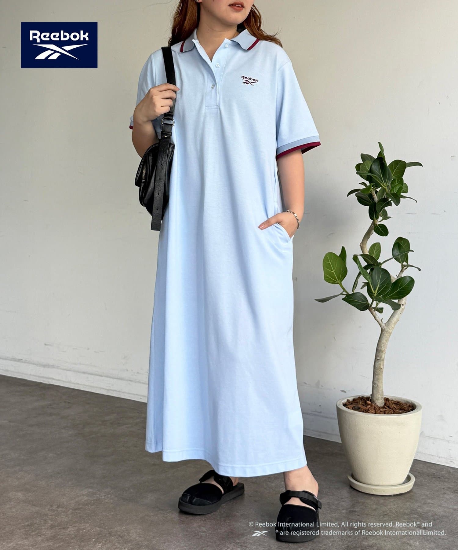 CPCM(シーピーシーエム) 【Reebok】鹿の子ポロワンピース