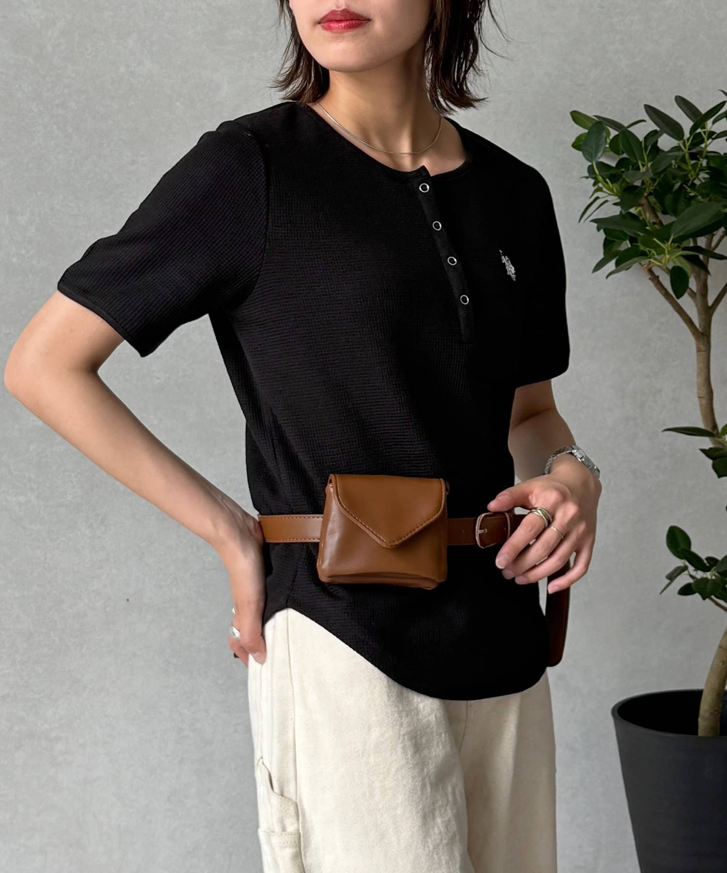 CPCM(シーピーシーエム) 【U.S. POLO ASSN.】ワッフルヘンリーT